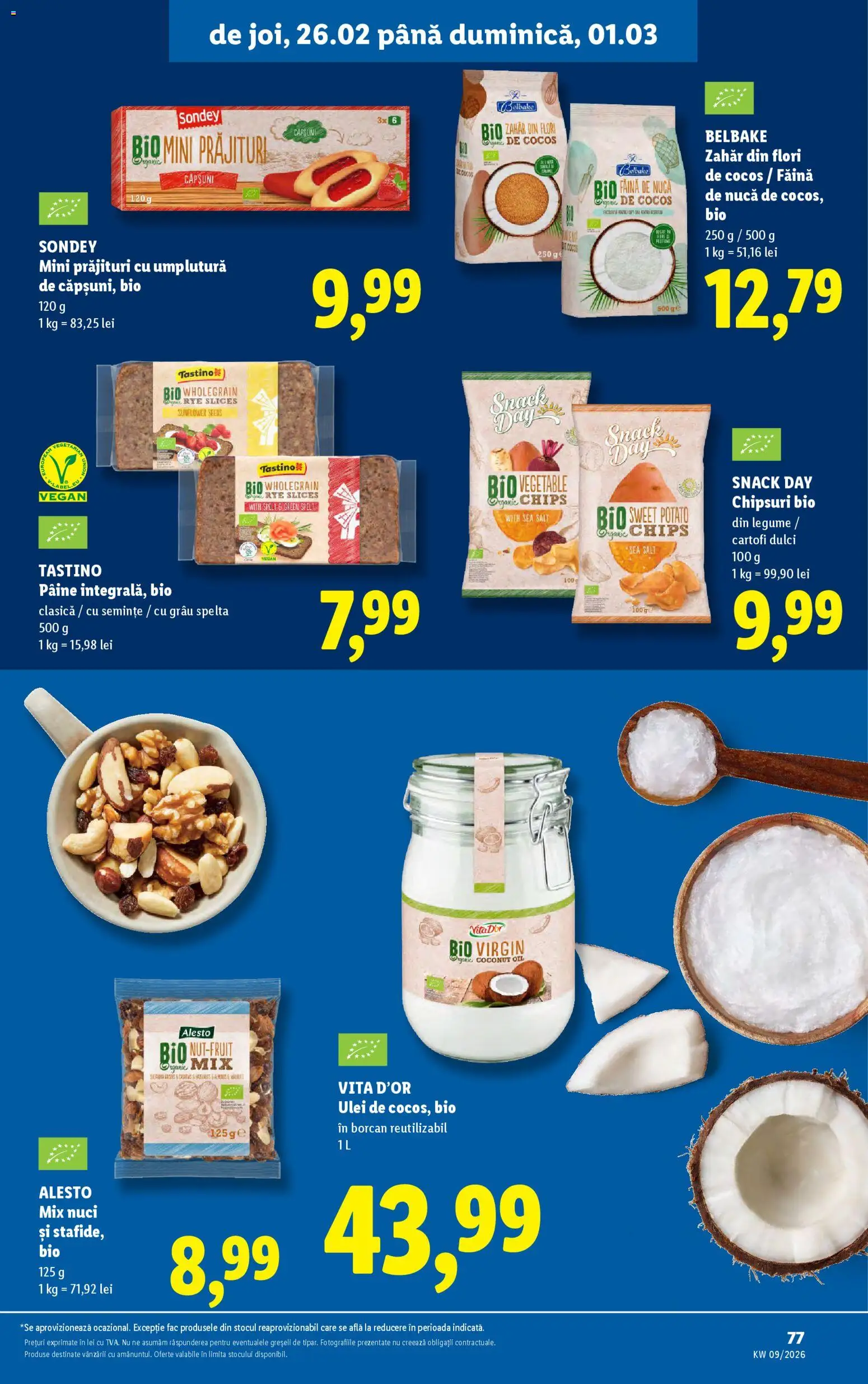 Noul catalog Lidl – valabil de la 23.02.2026 | Pagină: 77 | Produse: Taneli organik hardal, Borcan, Pâine, Căpșuni