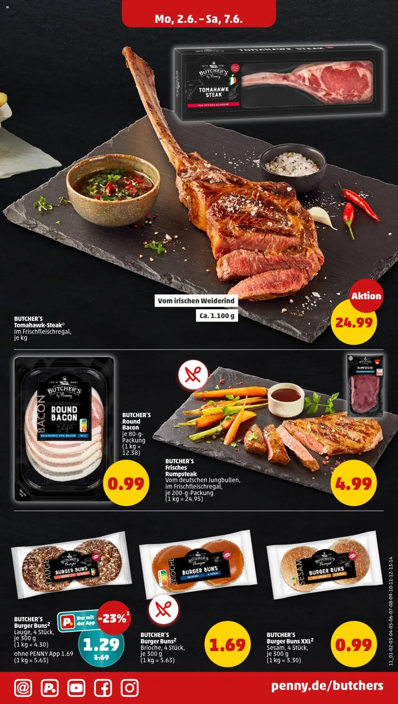 Penny Prospekt 	 - gültig ab dem 02.06.2025 | Seite: 11 | Produkte: Rumpsteak, Burger, Steak