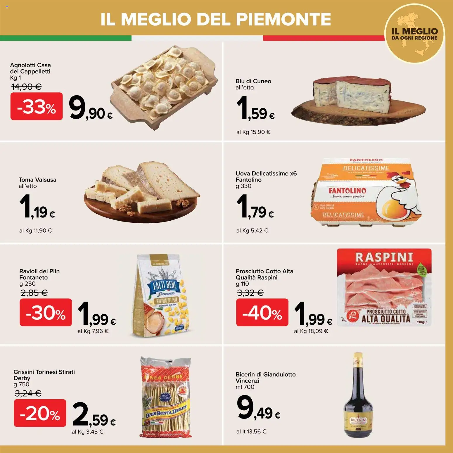 Volantino Carrefour del 17.11.2025 | Pagina: 3 | Prodotti: Prosciutto Cotto, Uova, Prosciutto, Ravioli
