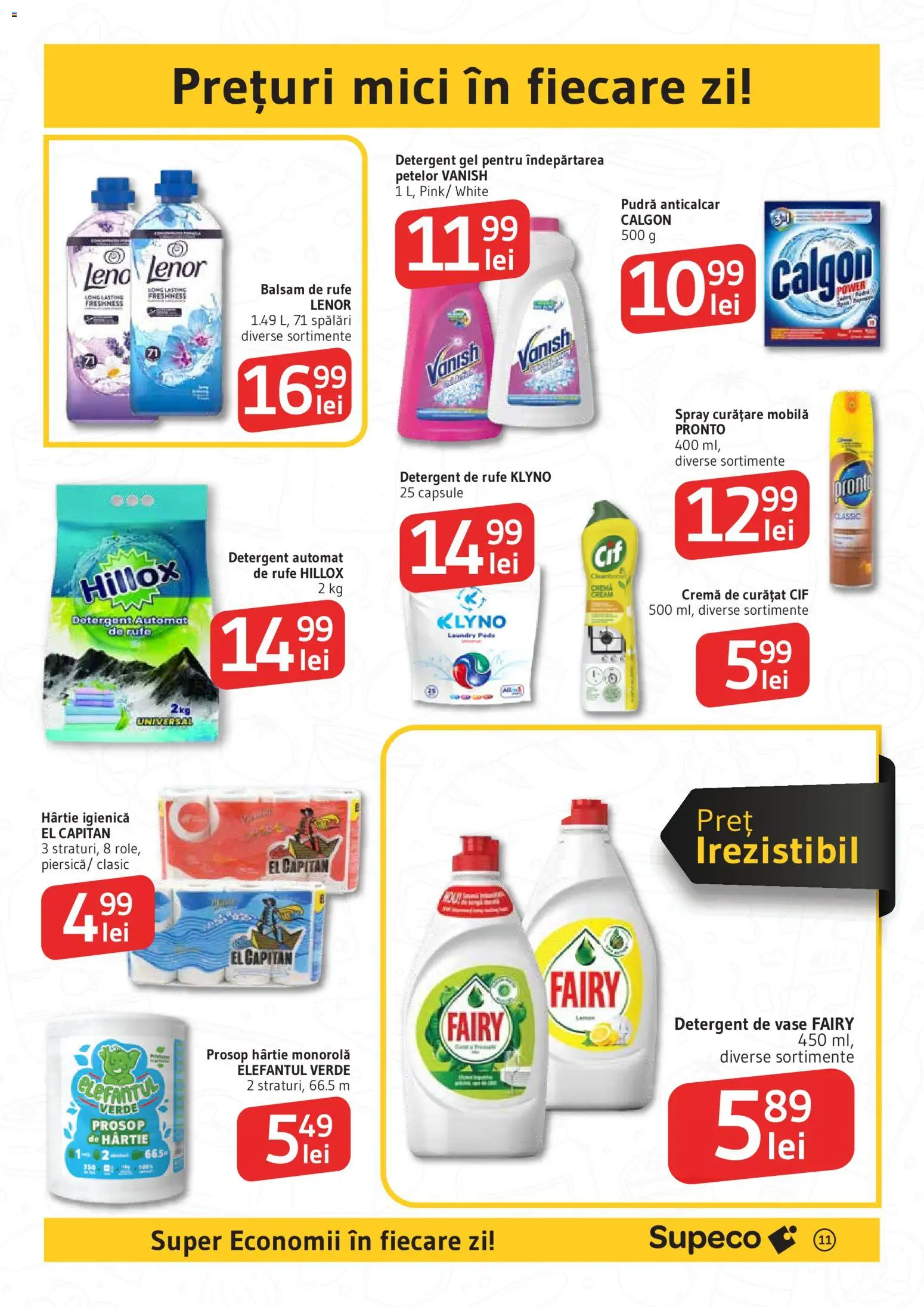 Noul catalog Supeco – valabil de la 27.11.2025 | Pagină: 11 | Produse: Detergent de vase, Mici, Balsam, Çelik Mama ve Su Kabı