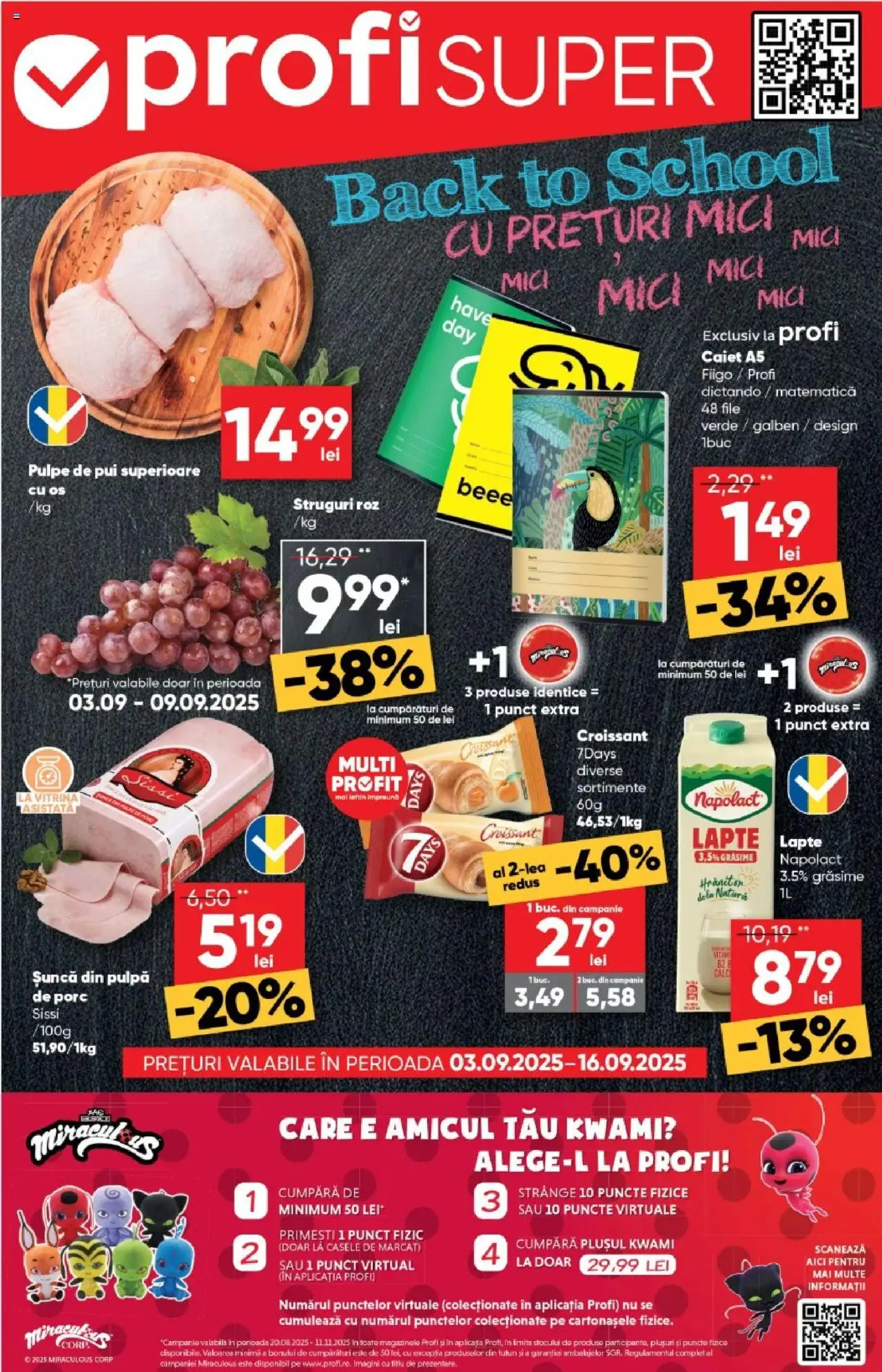 Catalog Profi Super – valabil de la 03.09.2025 | Pagină: 1 | Produse: Vitrină, Mici, Lapte, Șuncă