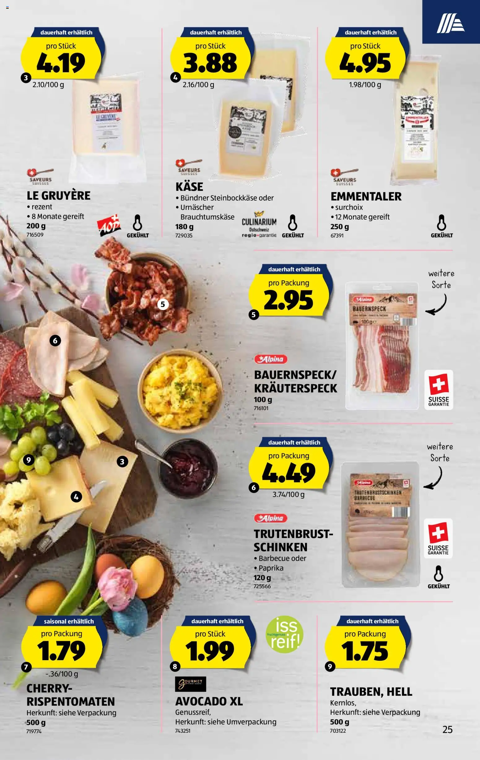Aldi aktionen – gültig ab 26.03.2026 | Seite: 26 | Produkte: Käse, Schinken, Avocado