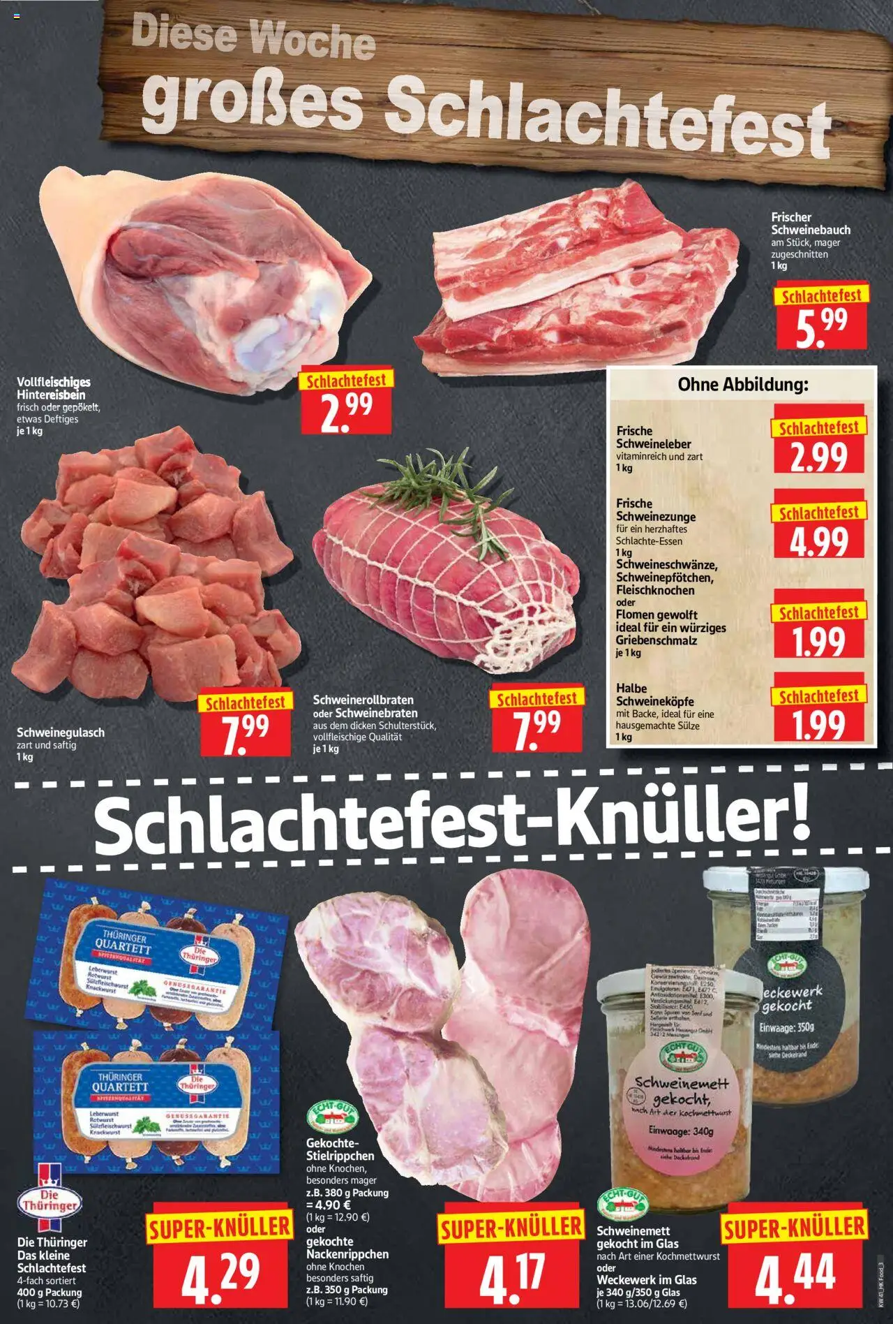 HERKULES Prospekt 	 – gültig ab 06.10.2025 | Seite: 3 | Produkte: Schweinegulasch, Schweinebauch