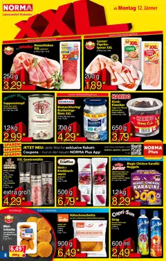 Norma Flugblatt ab 12.01.2026 gültig | Seite: 8 | Produkte: Wurst, Knoblauch, Schinken, Schweinefleisch