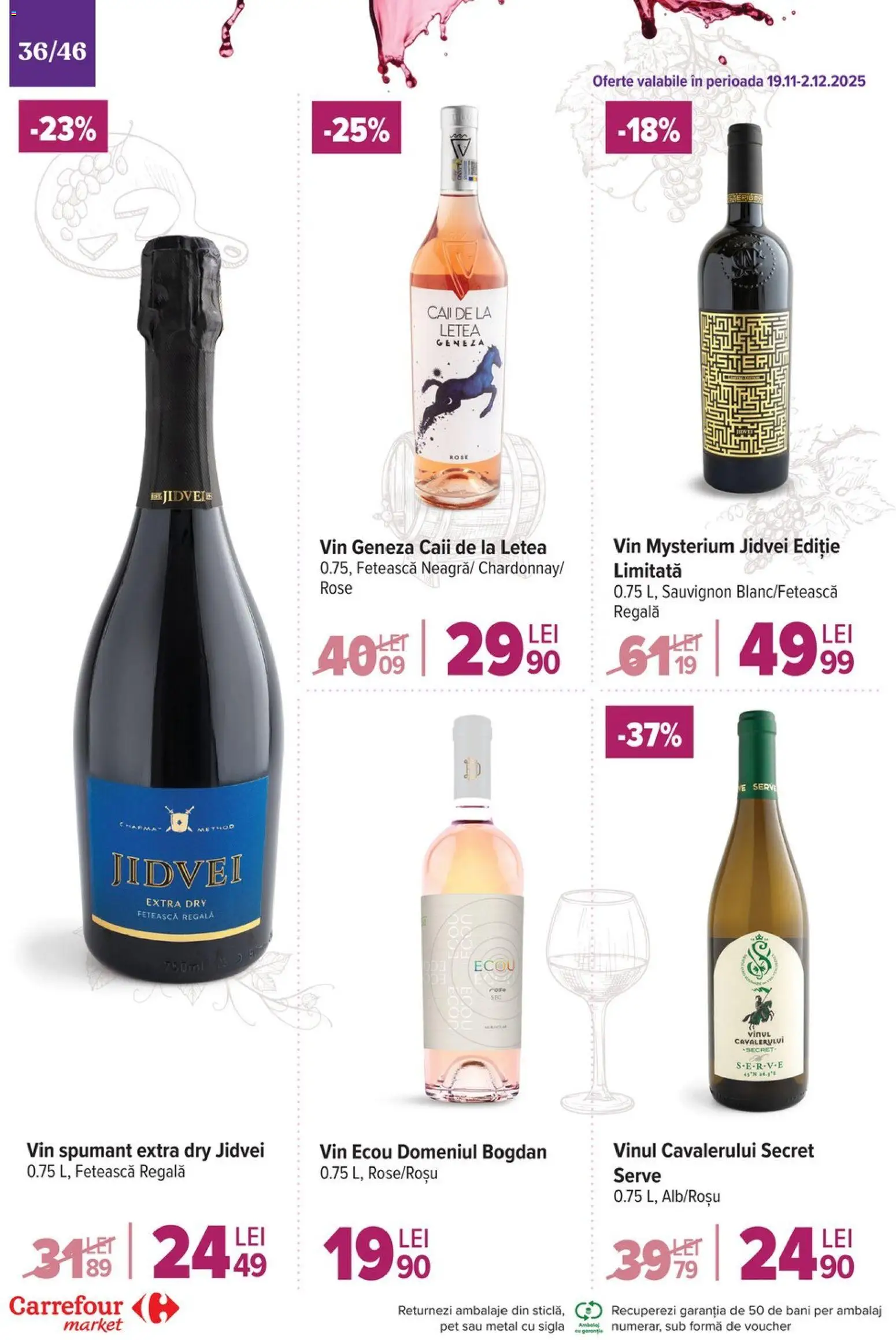 Noul catalog Carrefour – valabil de la 19.11.2025 | Pagină: 36 | Produse: Vin