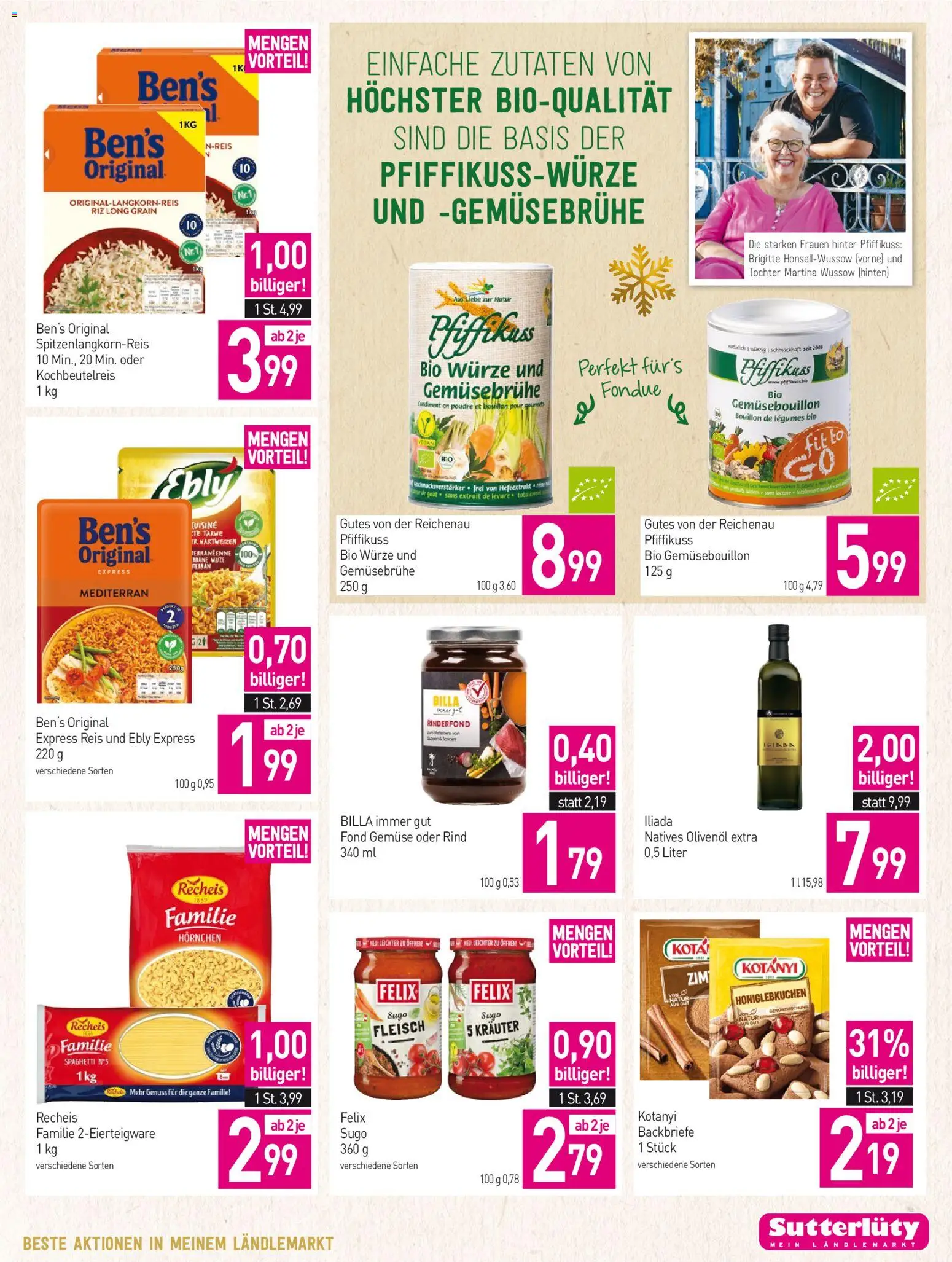 Sutterlüty Flugblatt gültig ab 11.12.2025 | Seite: 23 | Produkte: Gemüse, Hajdina liszt, Reis