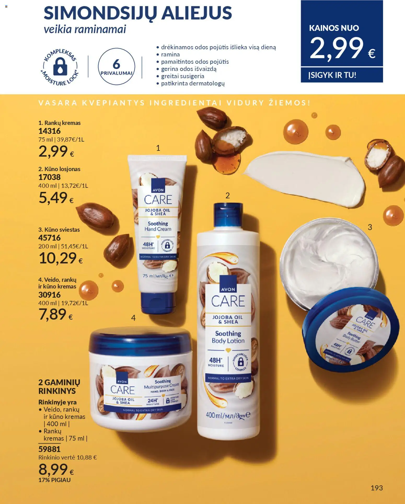 AVON akcijos nuo 01.01.2026 | Puslapis: 193 | Prekių: Kremas, Sviestas, Aliejus, Kūno kremas