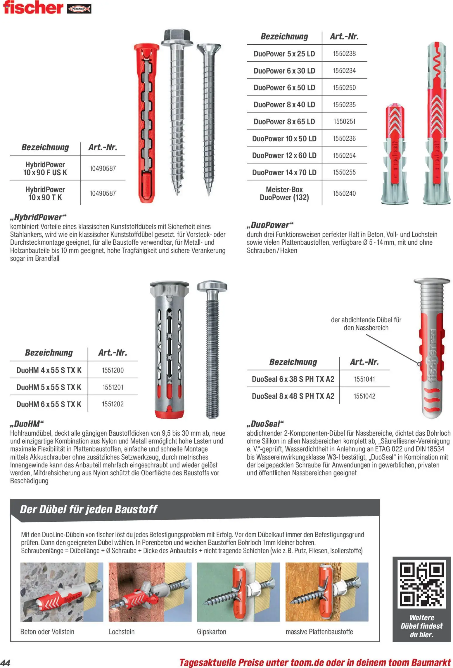 Toom Baumarkt Maschinen & Werkstatt 2026 – gültig ab 01.01.2026 | Seite: 44 | Produkte: Akkuschrauber
