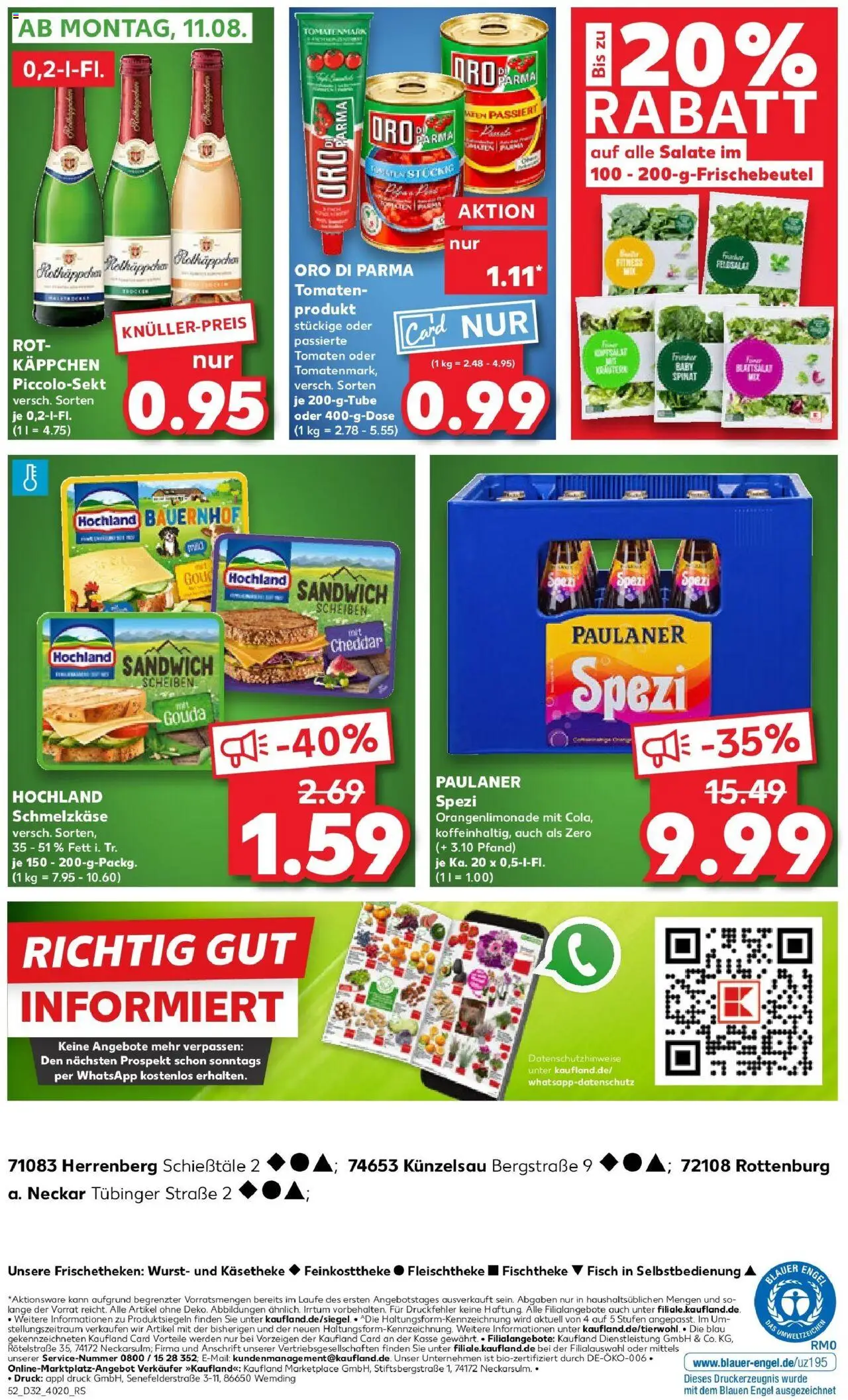 Kaufland prospekt Künzelsau	 - gültig ab dem 07.08.2025 | Seite: 52 | Produkte: Tomaten, Wurst, Rotkäppchen, Paulaner