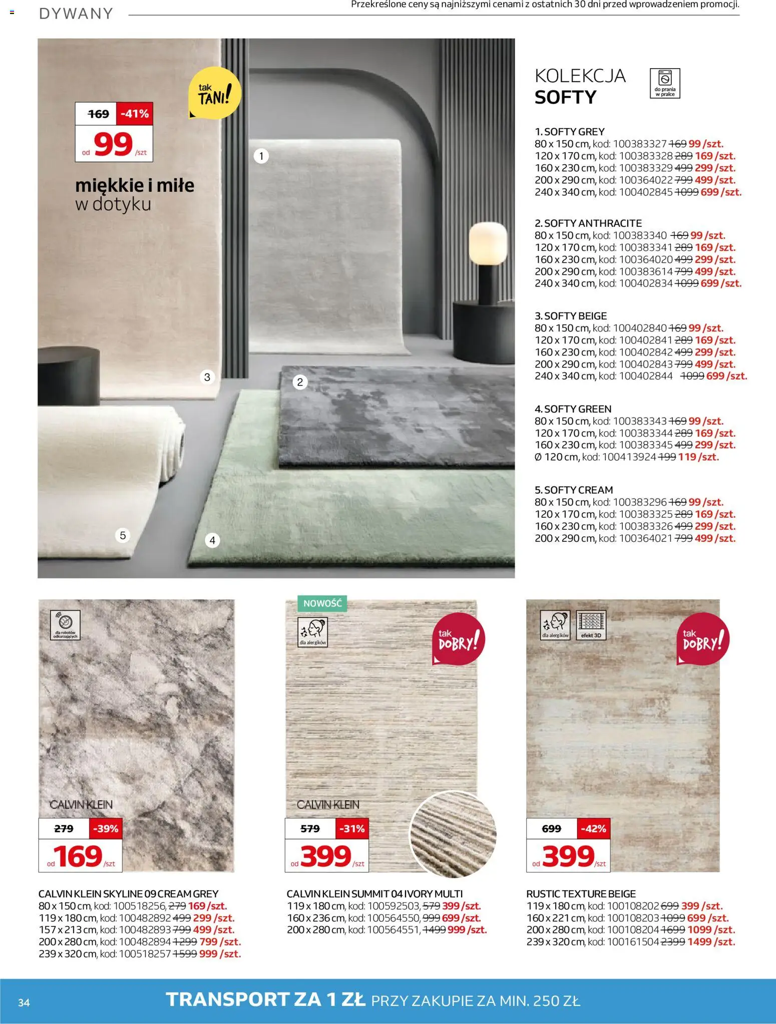 Komfort gazetka od 18.03.2026 | Strona: 34 | Produkty: Dywany
