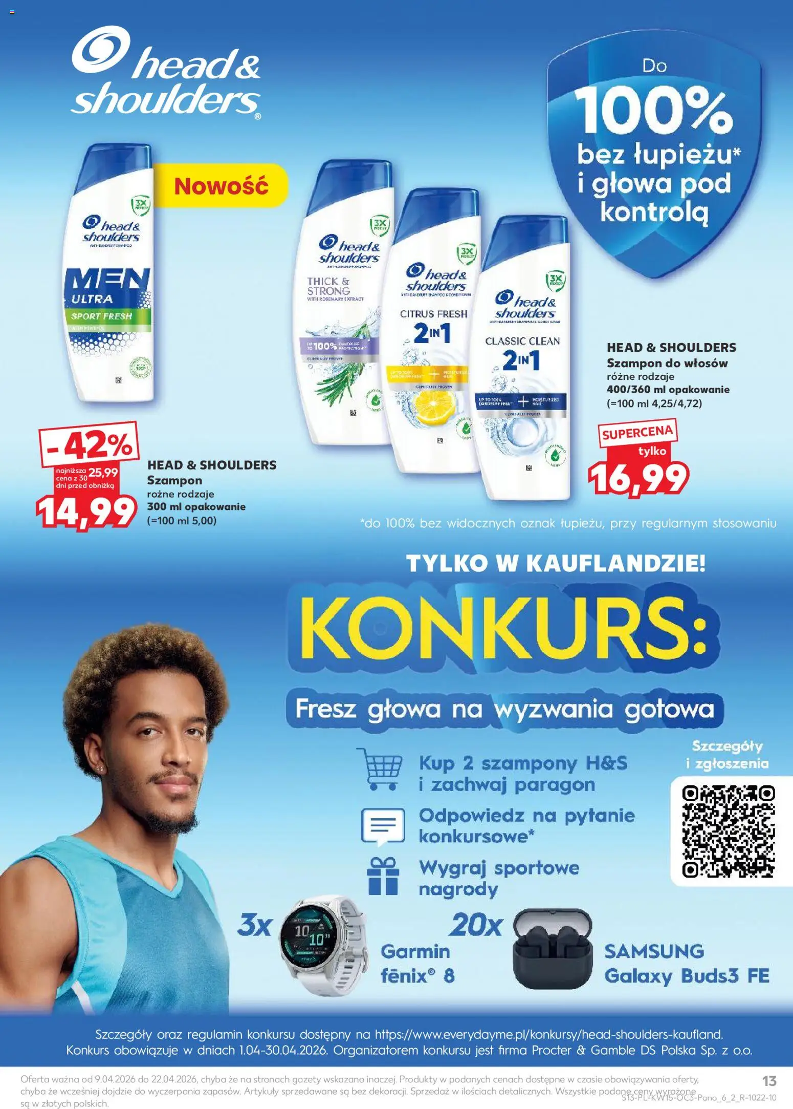 Kaufland Polsko leták - Drogerię od 09.04.2026 | Strana: 13 | Produkty: Samsung, Head & Shoulders