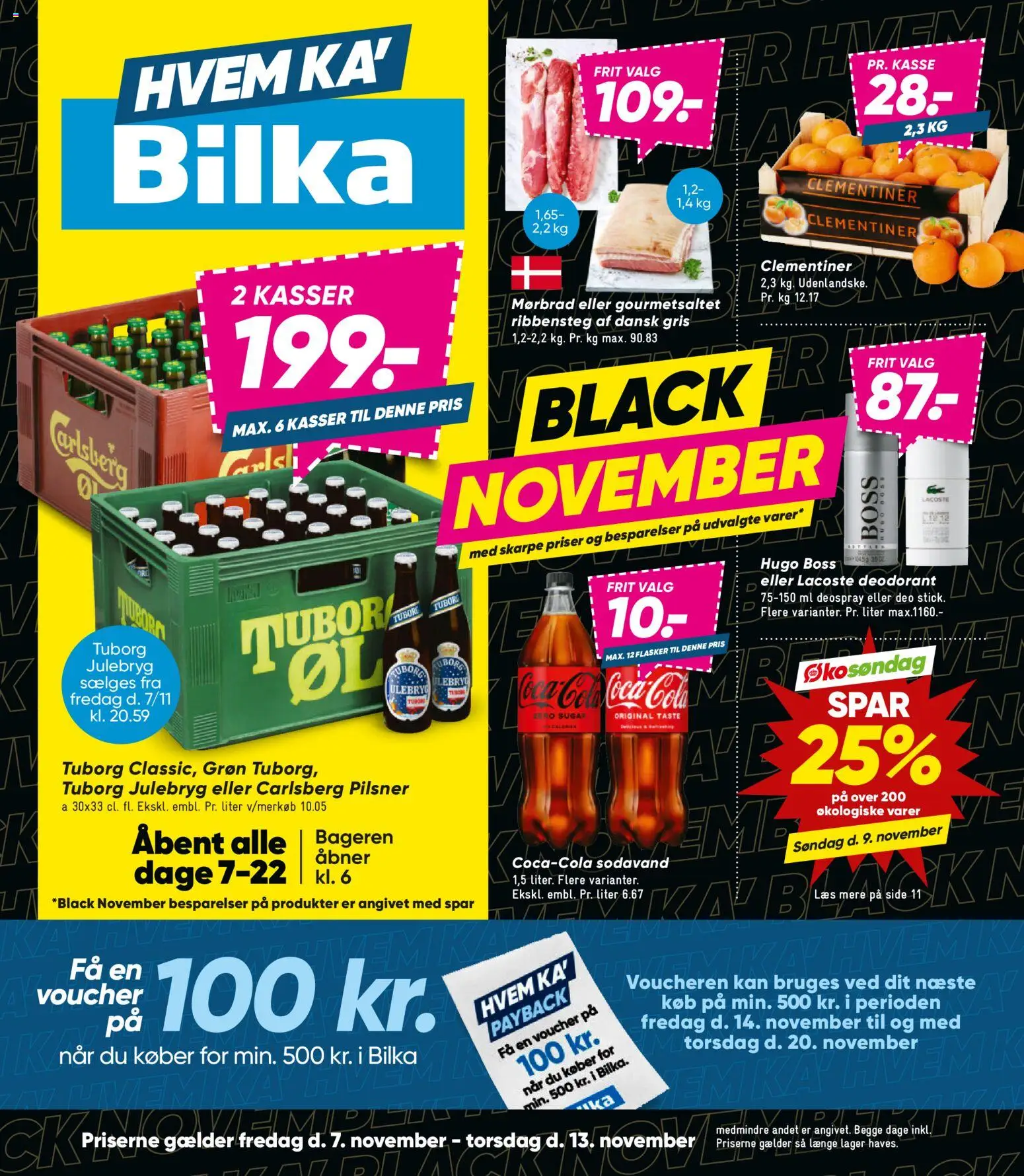 Bilka tilbudsavis – gyldig fra 07.11.2025 | Side: 1 | Produkter: Deodorant, Coca Cola, Sodavand, Cola