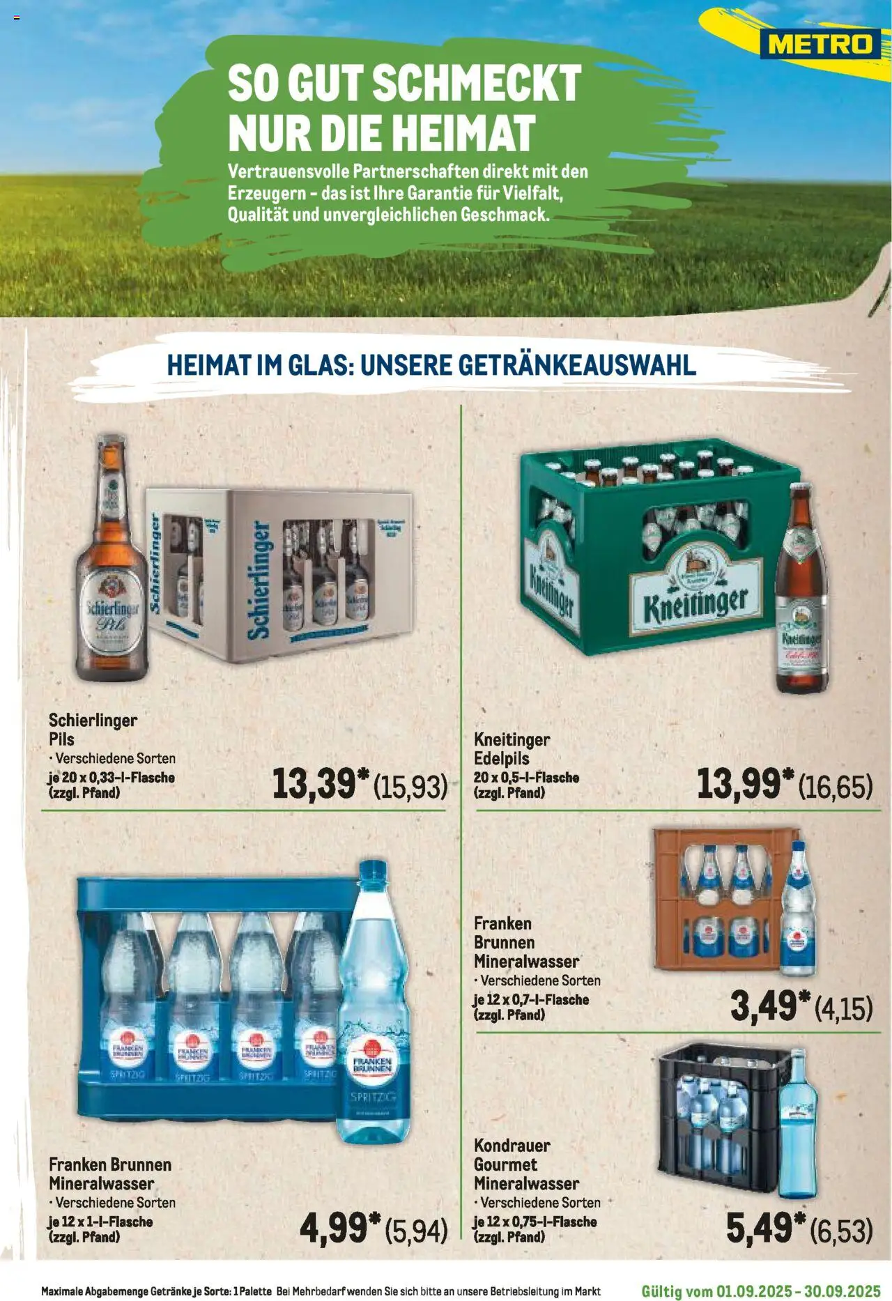Metro Regionaler Flyer - gültig ab dem 01.09.2025 | Seite: 107 | Produkte: Pils, Mineralwasser