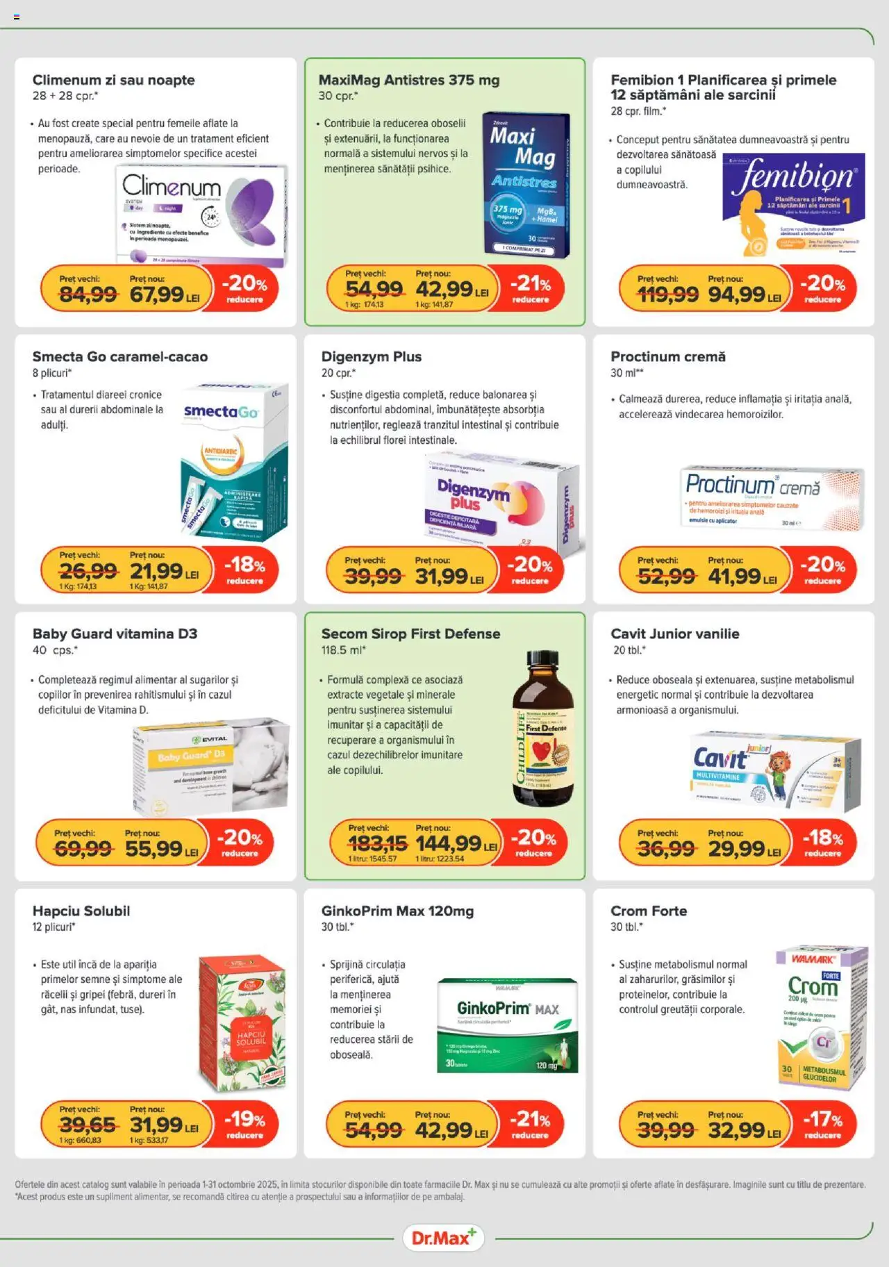 Noul catalog Dr.Max – valabil de la 01.10.2025 | Pagină: 5 | Produse: Cremă, Sirop
