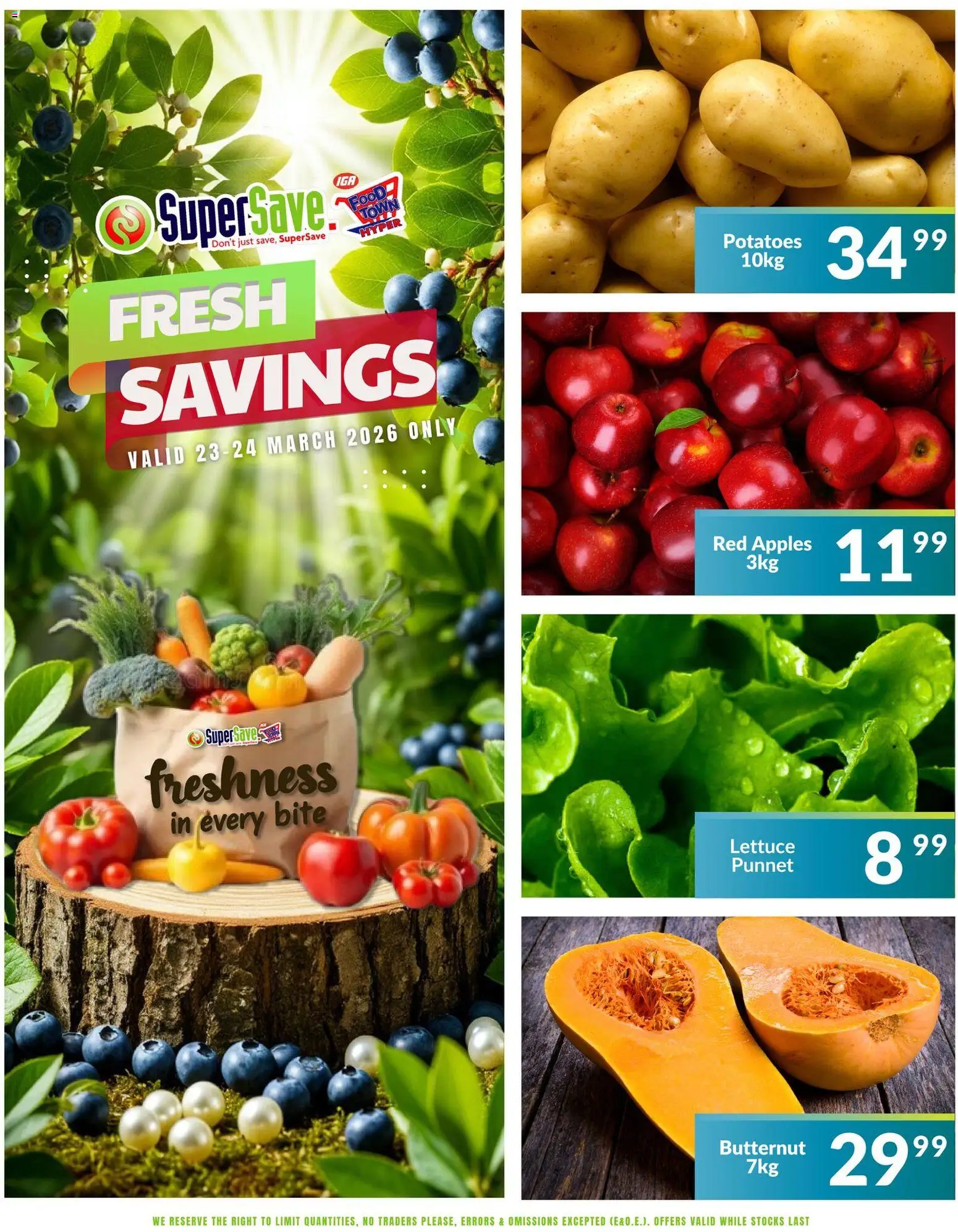 New Super Save catalogue – valid from 23.03.2026 | Page: 2 | Products: Apples, Potatoes, Lettuce