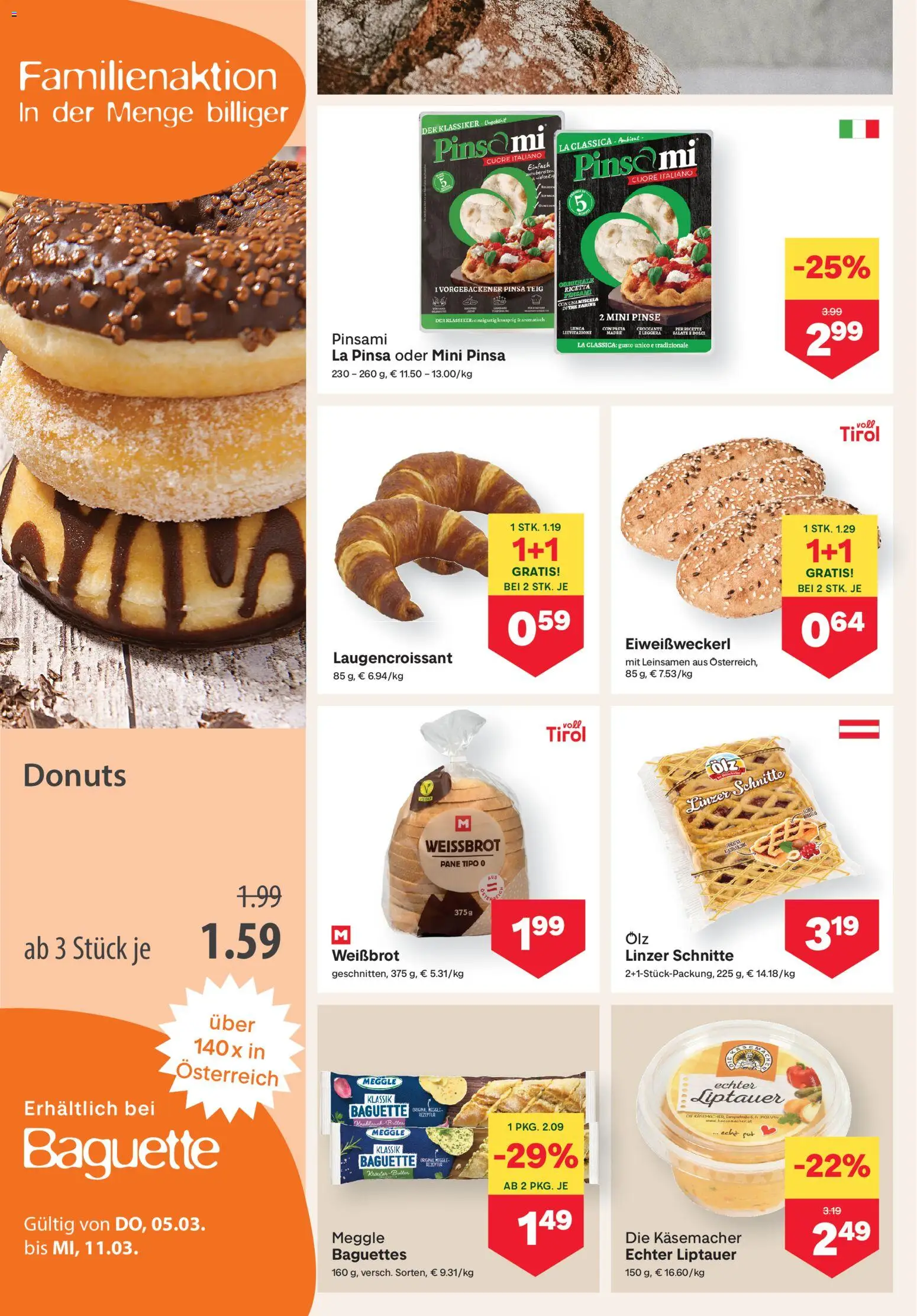 MPREIS Flugblatt gültig ab 05.03.2026 | Seite: 4 | Produkte: Pasta, Jääkaappipakastin