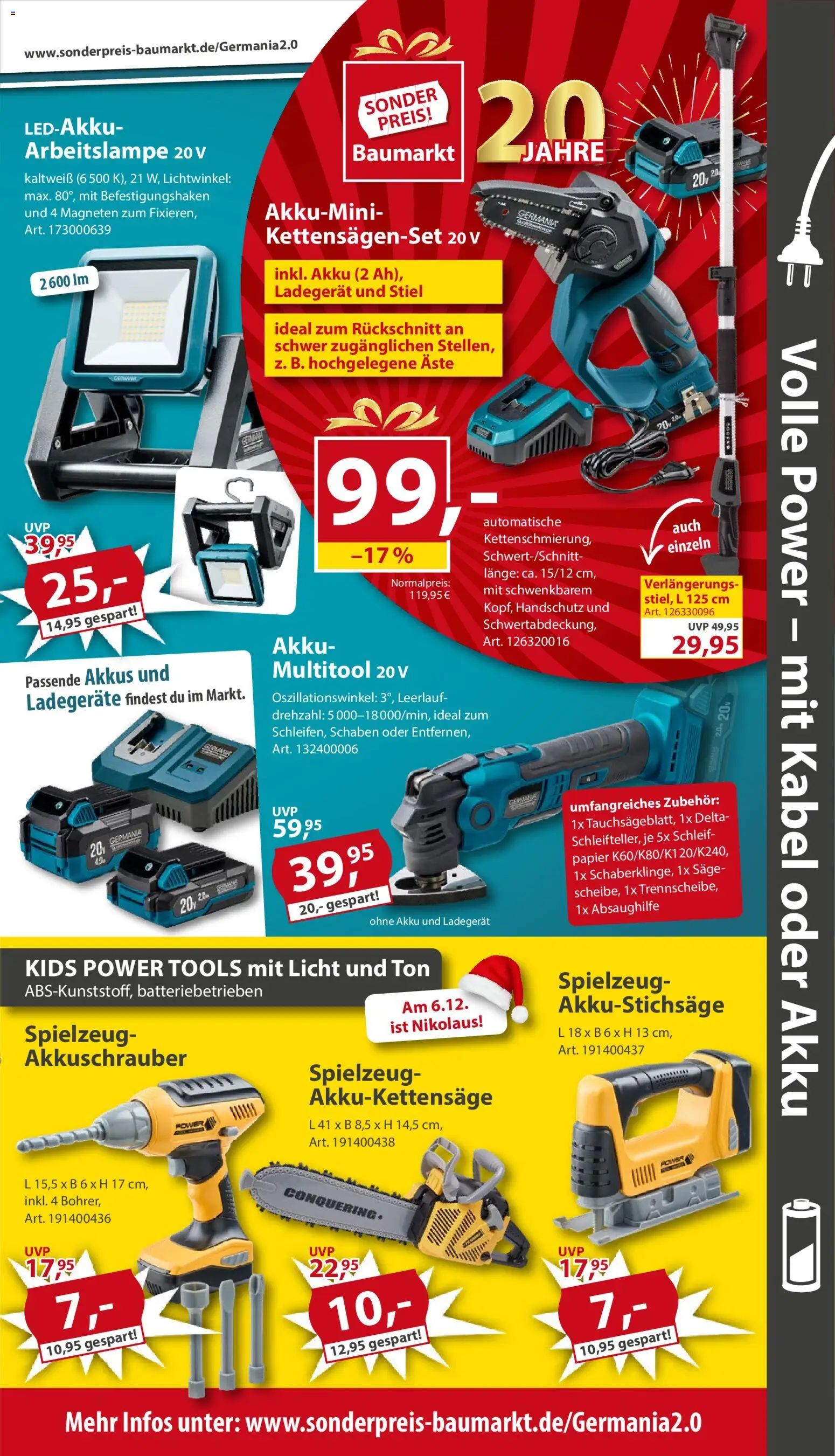 Sonderpreis Baumarkt Prospekt 	 – gültig ab 22.11.2025 | Seite: 11 | Produkte: Kabel, Akkuschrauber, Ladegerät