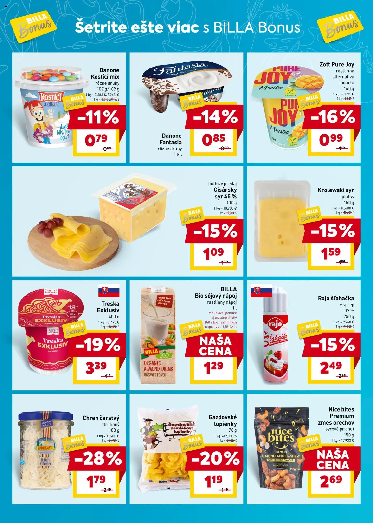 Nové Billa akcie – leták je platný od 27.12.2025 | Strana: 4 | Produkty: Chren, Mango, Treska, Šľahačka