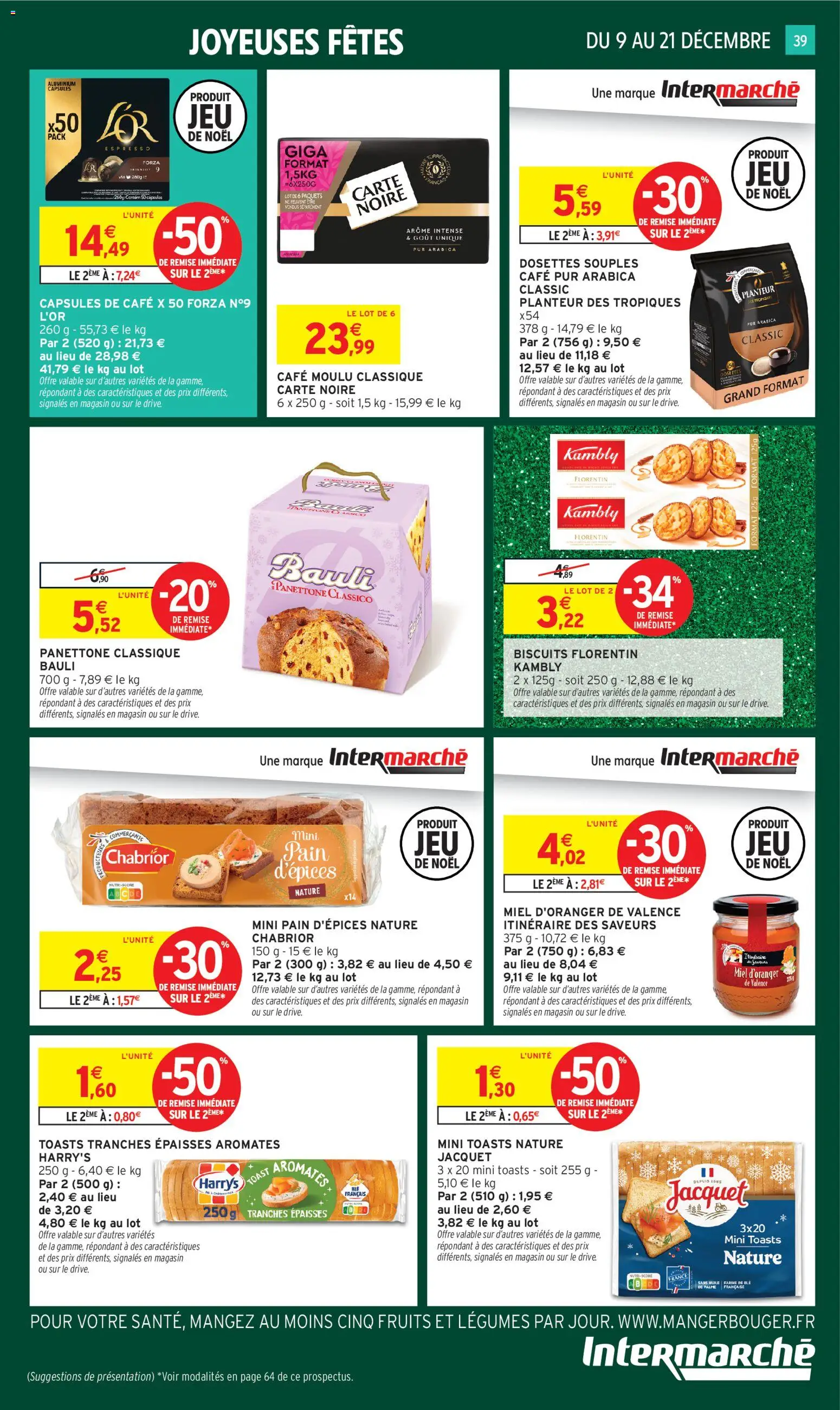 {H1} | Page: 39 | Produits: Farine de ble, Café moulu, Huile, Pain