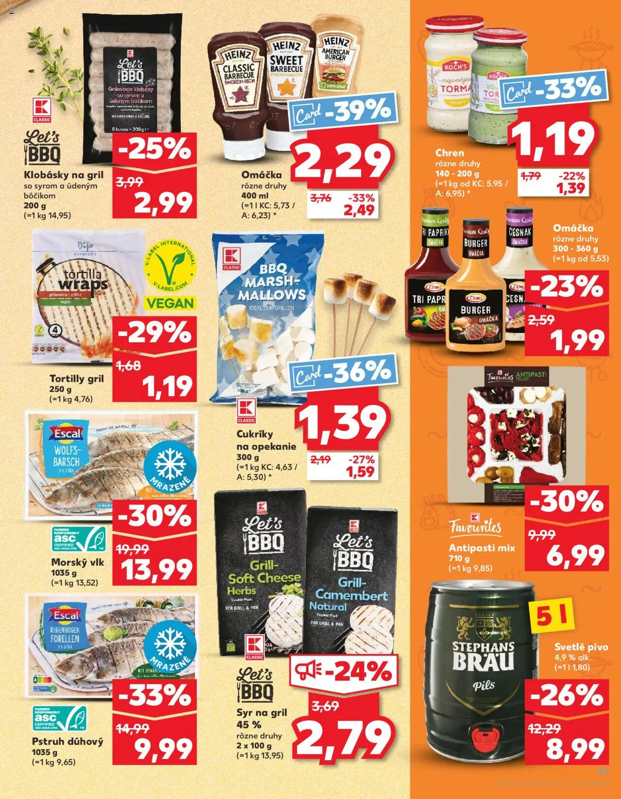 Kaufland SK akciós ujság - amely érvényes a következő dátumtól: 07.08.2025 | Oldal: 37 | Termékek: Tortilla, Antipasti, Vegán, Camembert