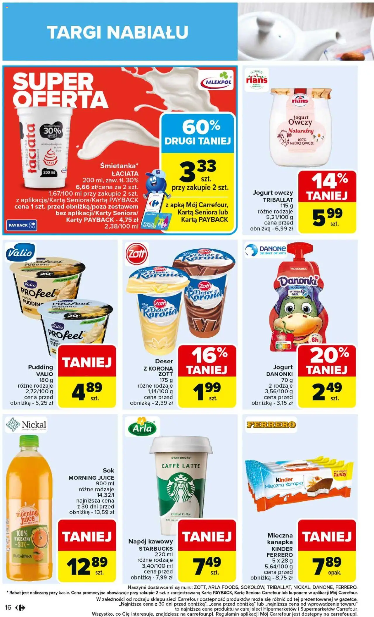 Carrefour Gazetka od 01.09.2025 | Strona: 18 | Produkty: Karta, Mleko, Jogurt, Sok