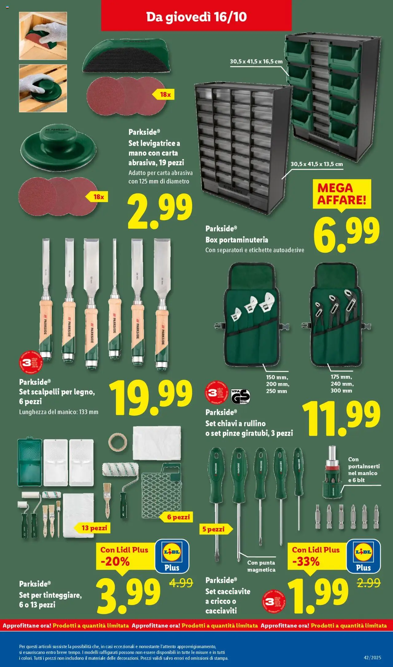Volantino Lidl del 13.10.2025 | Pagina: 47 | Prodotti: Cacciavite, Pinze