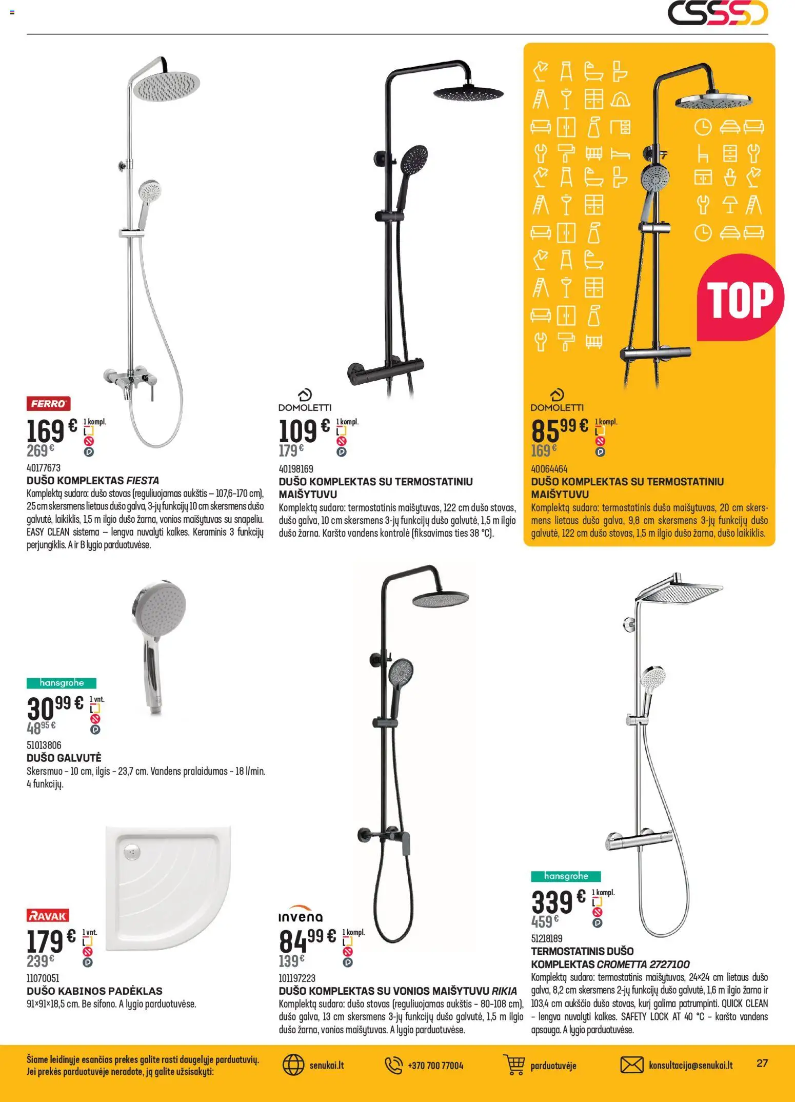 Senukai akcijos nuo 04.02.2026 | Puslapis: 27 | Prekių: Maišytuvas, Stovas, Dušo galvutė