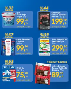 09.04.2026 tarihinden itibaren geçerli olan Gürmar kataloğu önizlemesi | Sayfa: 2 | Ürünler: Şampuan, Yoğurt, Kahve, Çikolata