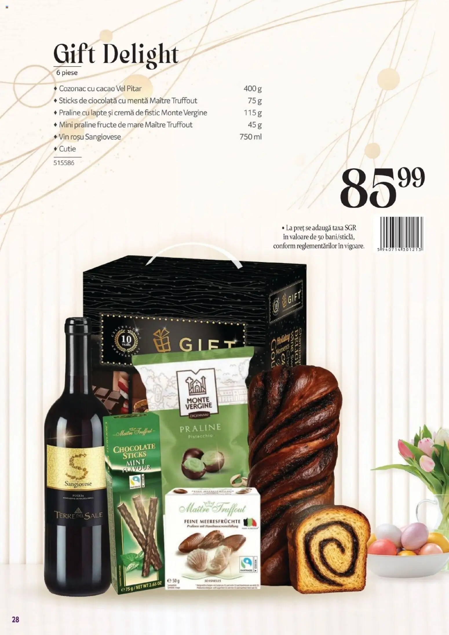 Noul catalog Selgros – valabil de la 13.03.2026 | Pagină: 28 | Produse: Lapte, Vin, Cacao, Fructe De Mare