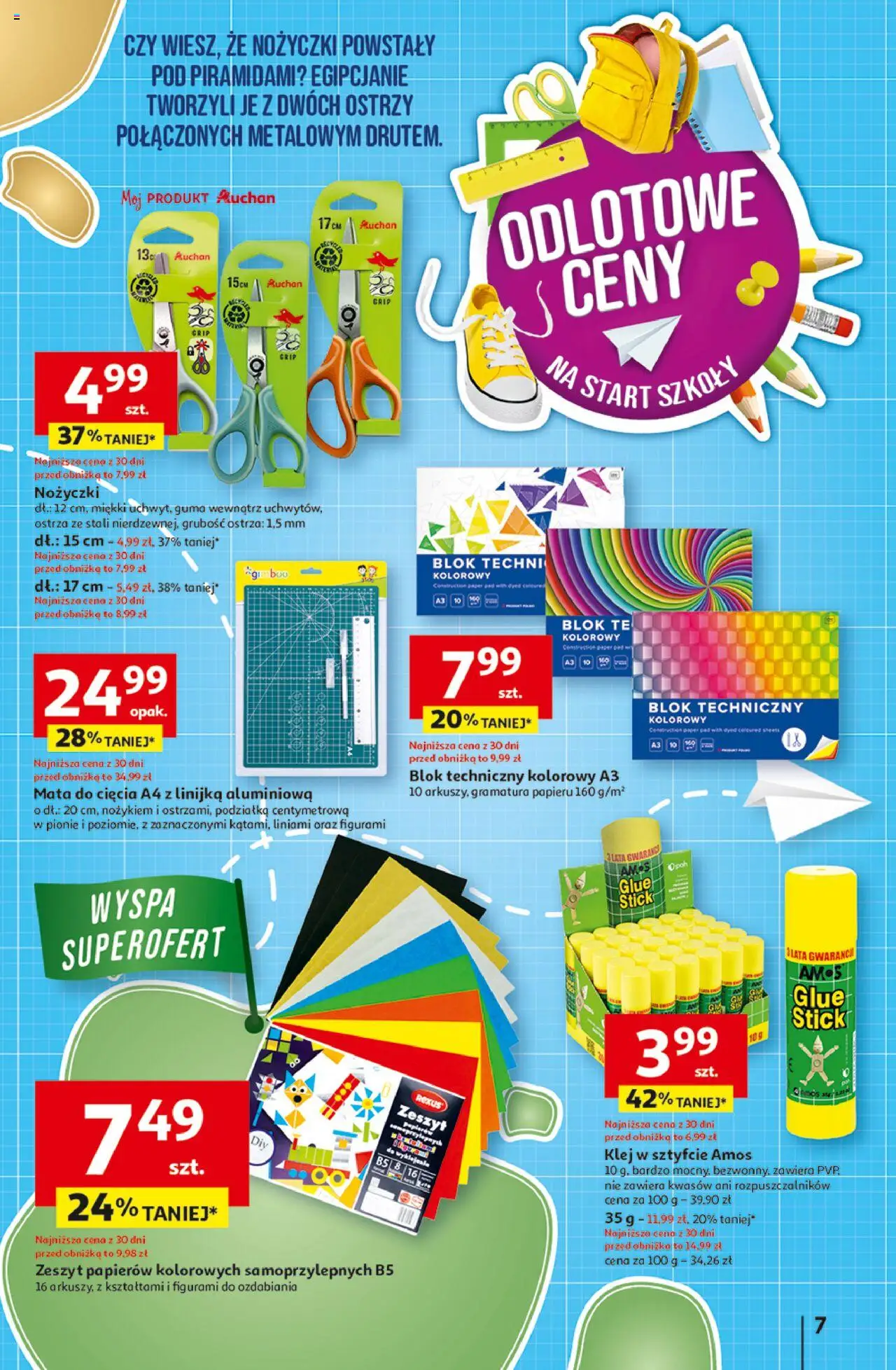 Auchan Gazetka - Pewność niskich cen Hipermarket od 07.08.2025 | Strona: 7 | Produkty: Zeszyt