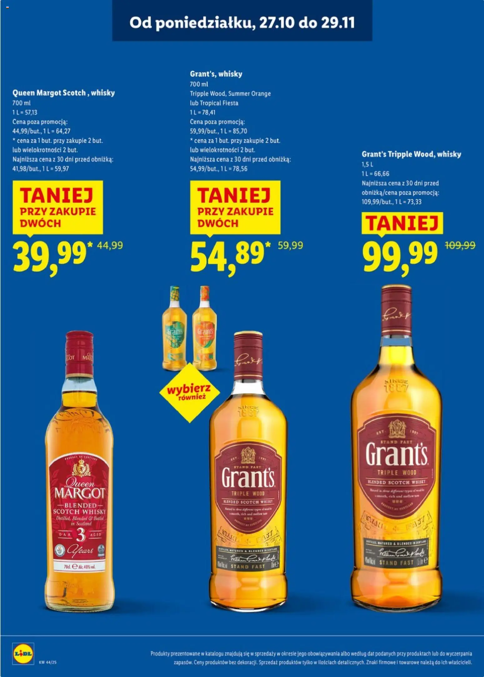 Lidl Katalog alkoholi mocnych od 27.10.2025 | Strona: 8 | Produkty: Grant's, Blender, Whisky