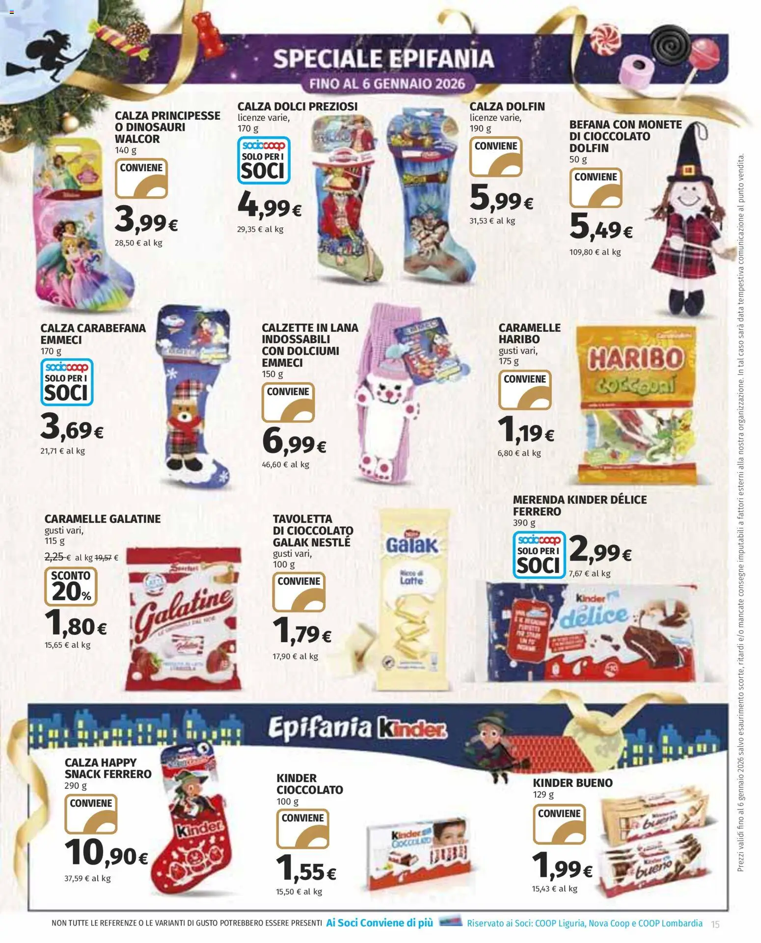 Volantino COOP del 22.12.2025 | Pagina: 15 | Prodotti: Cioccolato, Caramelle, Latte, Data