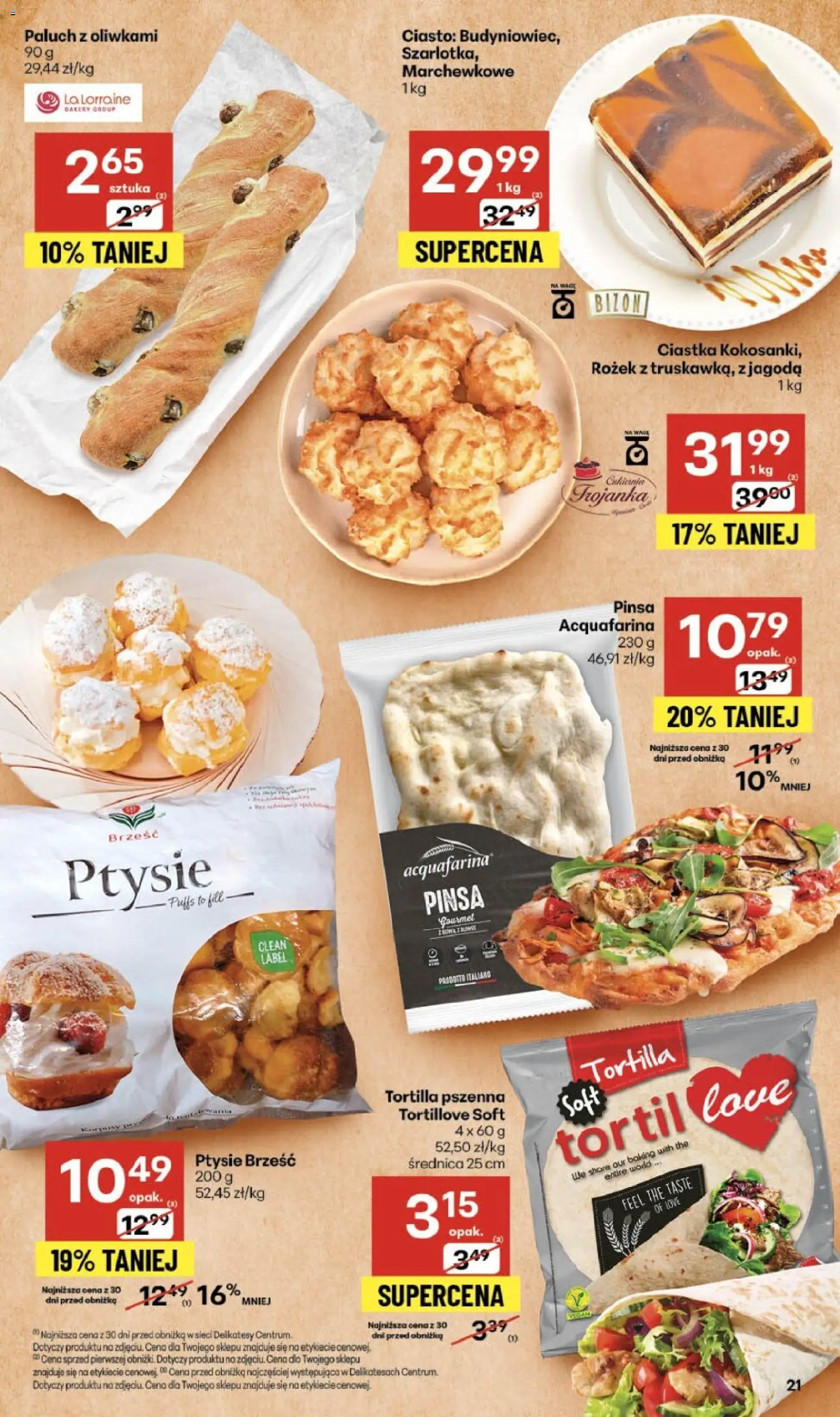 Delikatesy Centrum Gazetka - Sklepy Własne od 13.11.2025 | Strona: 21 | Produkty: Ciasto, Tortilla, Delikatesy, Ciastka
