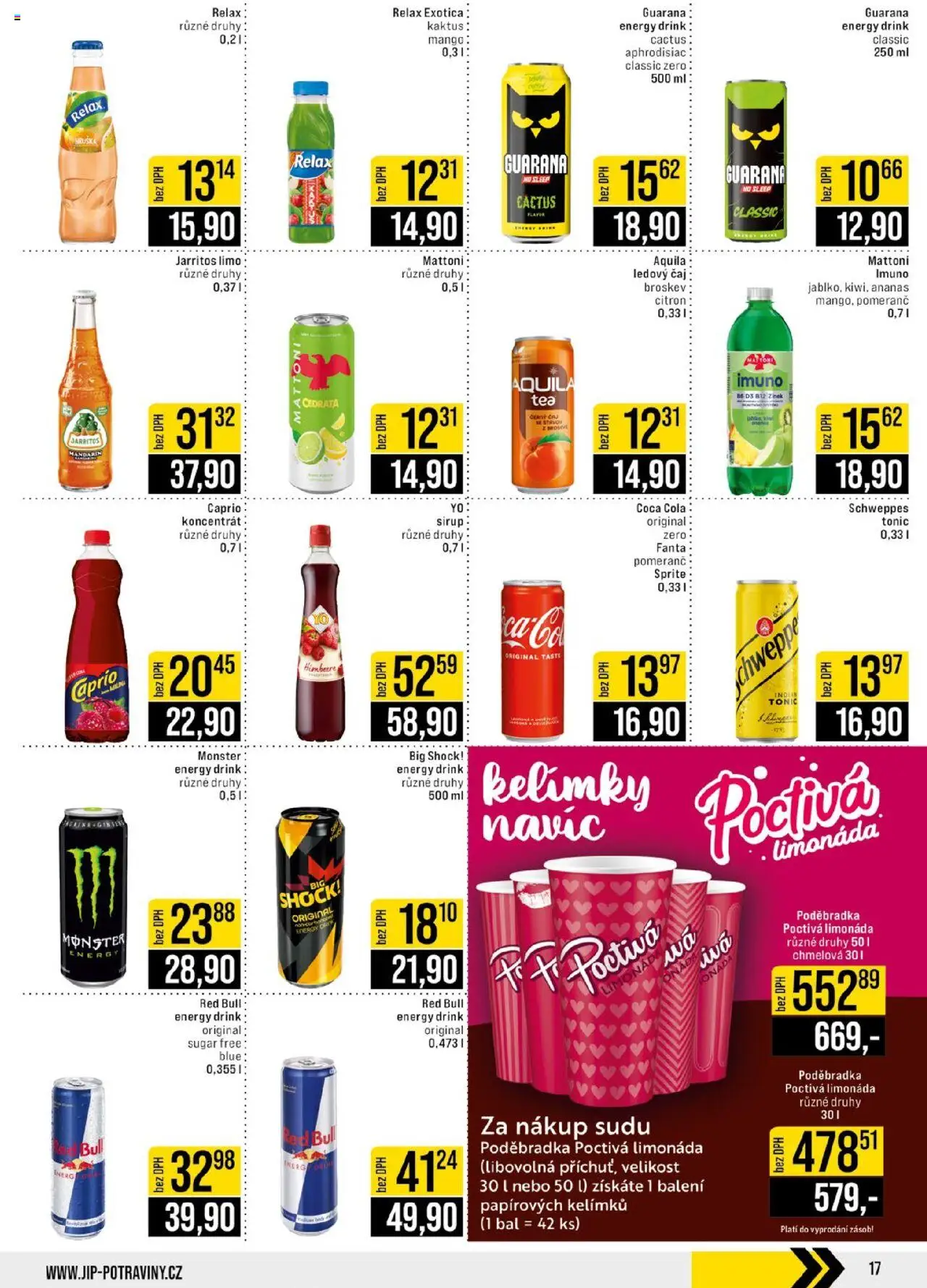 Jip leták - Cash & Carry od 06.08.2025 | Strana: 17 | Produkty: Limonáda, Ananas, Red Bull, Sprite