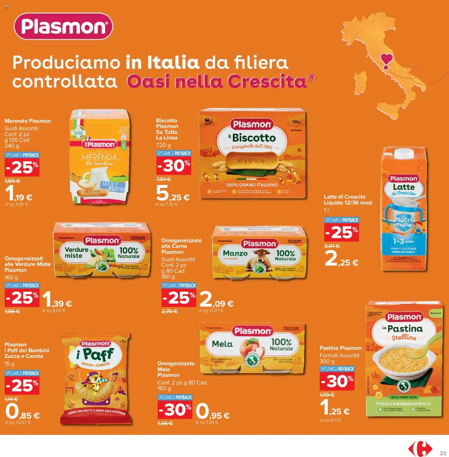 Volantino Carrefour del 07.04.2026 | Pagina: 23 | Prodotti: Manzo, Latte, Zucca, Omogenizzato