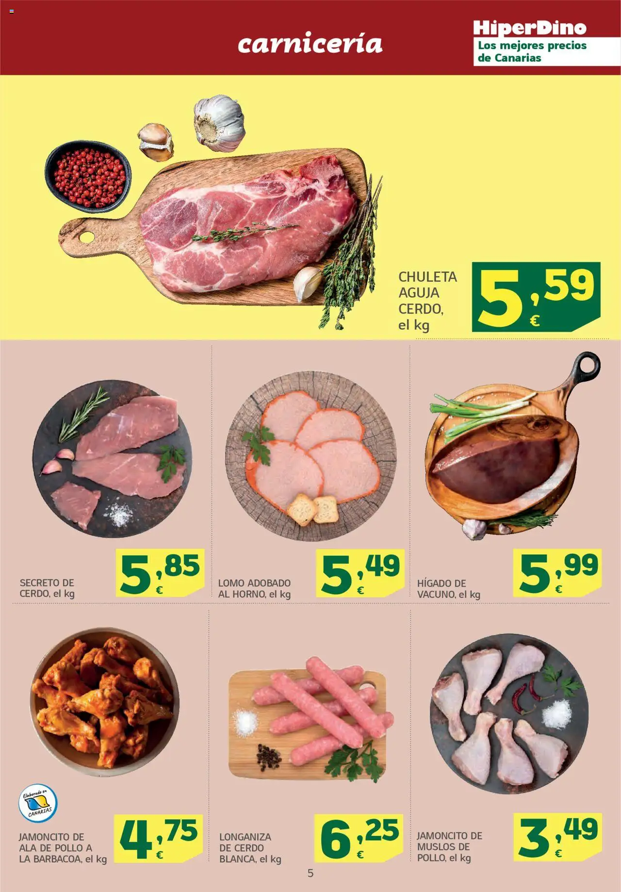 HiperDino folleto │ válido desde el 09.09.2025 | Página: 5 | Productos: Cerdo, Longaniza