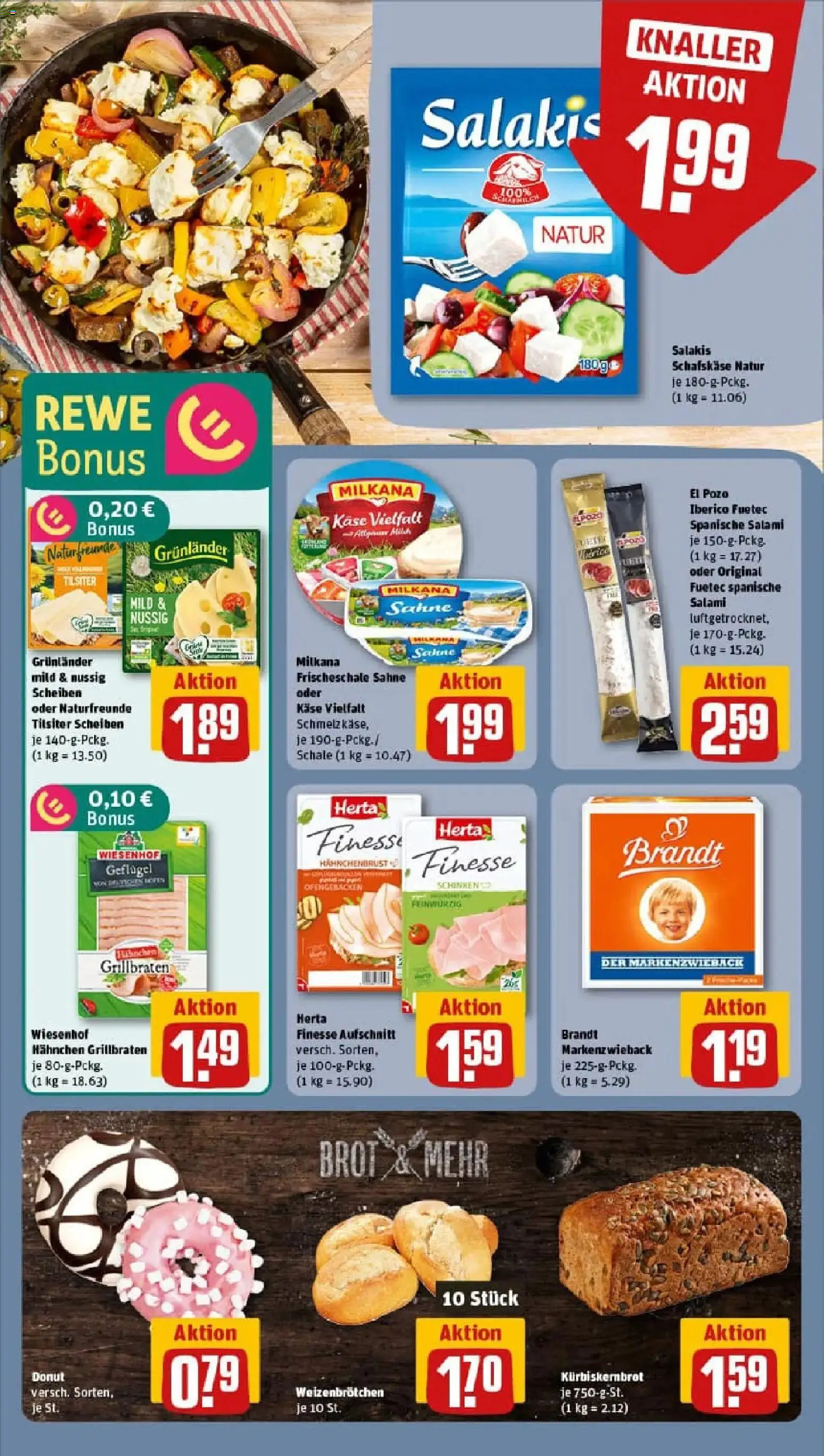 Rewe prospekt Pulsnitz	 – gültig ab 26.01.2026 | Seite: 10 | Produkte: Brot, Sahne, Herta finesse, Schafskase
