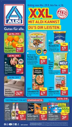 Aldi Prospekt 	 ab 29.09.2025 gültig