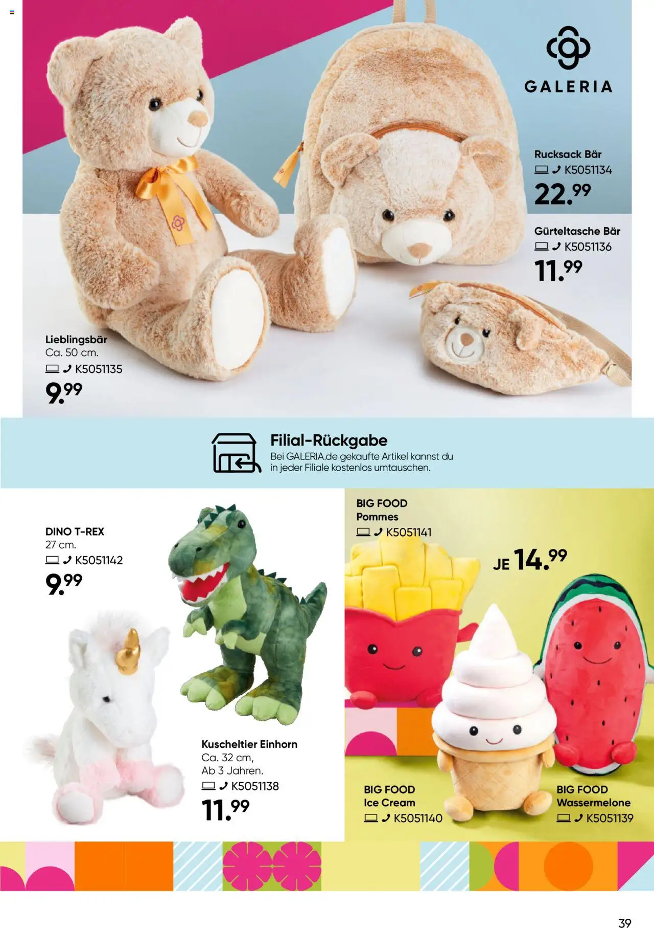 Galeria Karstadt Kaufhof Prospekt 	 – gültig ab 17.09.2025 | Seite: 38 | Produkte: Pommes, Wassermelone, Rucksack