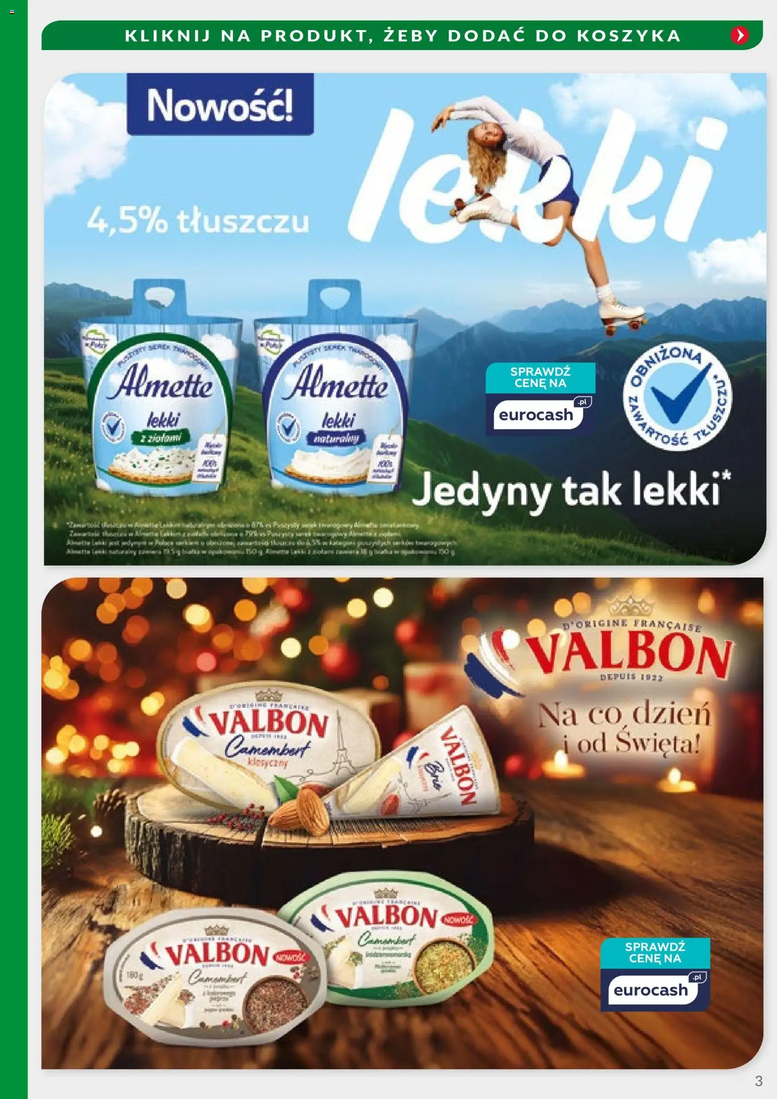 Eurocash Gazetka - Handlowa MR Południowy-Wschód od 22.12.2025 | Strona: 3 | Produkty: Camembert