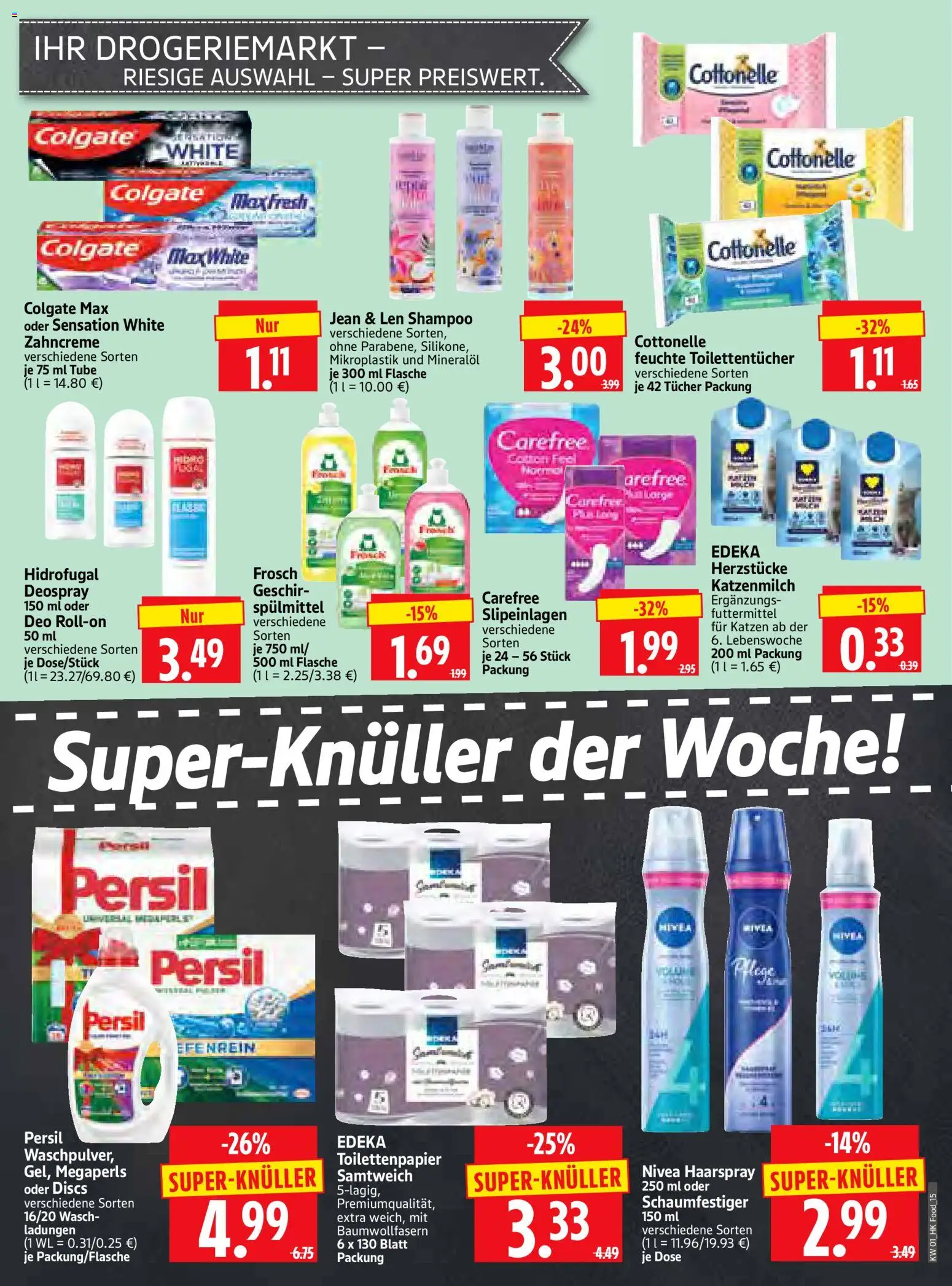 HERKULES Prospekt 	 – gültig ab 29.12.2025 | Seite: 15 | Produkte: Shampoo, Deospray, Persil, Toilettenpapier