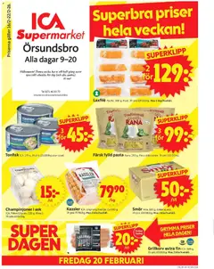 ICA Supermarket - Örsundsbro - Förhandsvisning av reklamblad från butik ICA Supermarket aktuell från 16.02.2026
