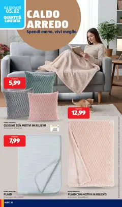 Anteprima del volantino CUSCINO CON MOTIVI IN RILIEVO, dimensioni: 45 x 45 cm valido a partire dal 02.02.2026 | Pagina: 26