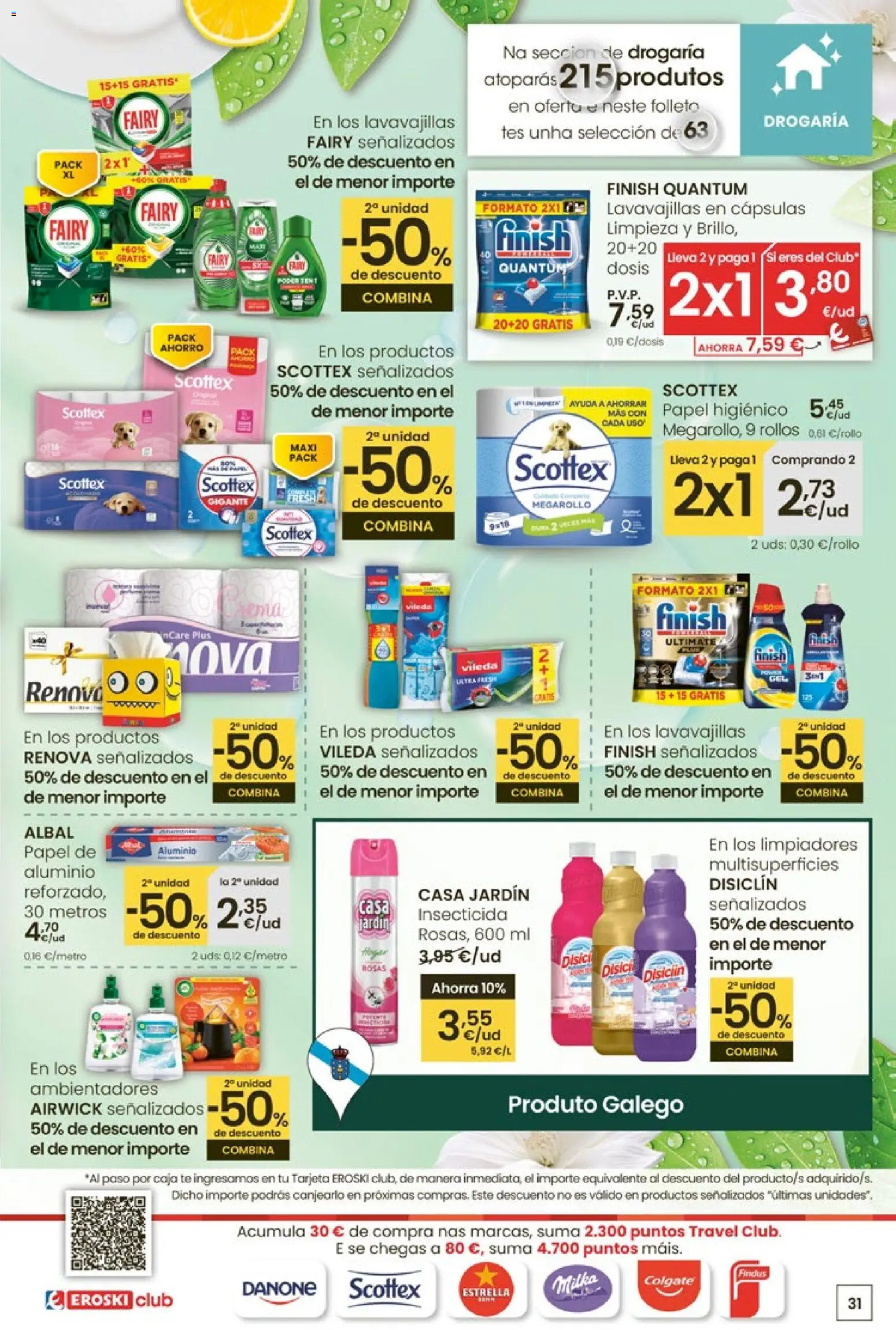 Eroski Quieres ahorrar conmigo │ válido desde el 16.04.2026 | Página: 31 | Productos: Papel higienico, Té, Lavavajillas, Caja