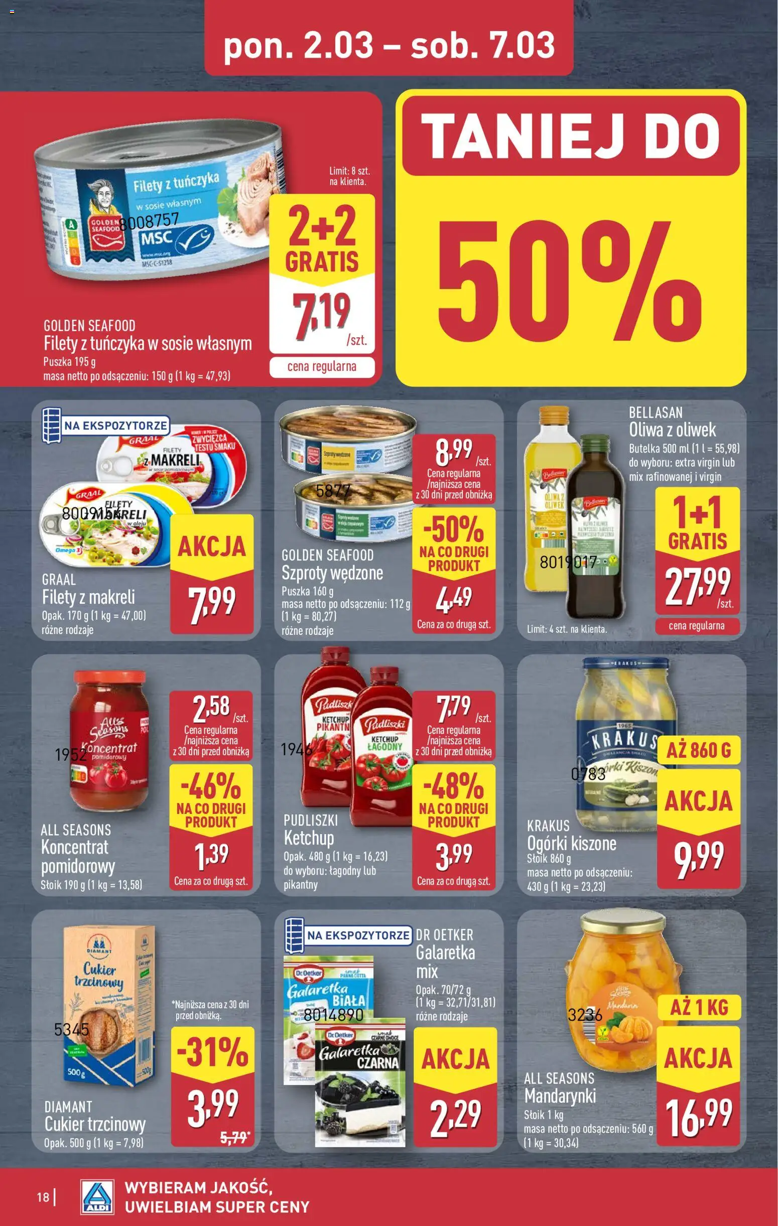 Aldi Polsko leták od 02.03.2026 | Strana: 18 | Produkty: Omega 3, Omega, Panna cotta