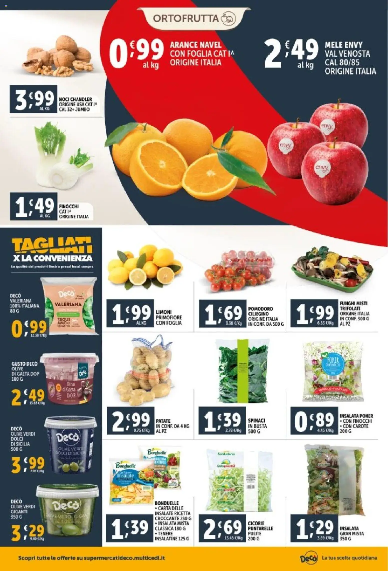 Volantino Decò del 29.12.2025 | Pagina: 8 | Prodotti: Patate, Pomodoro, Funghi, Finocchi
