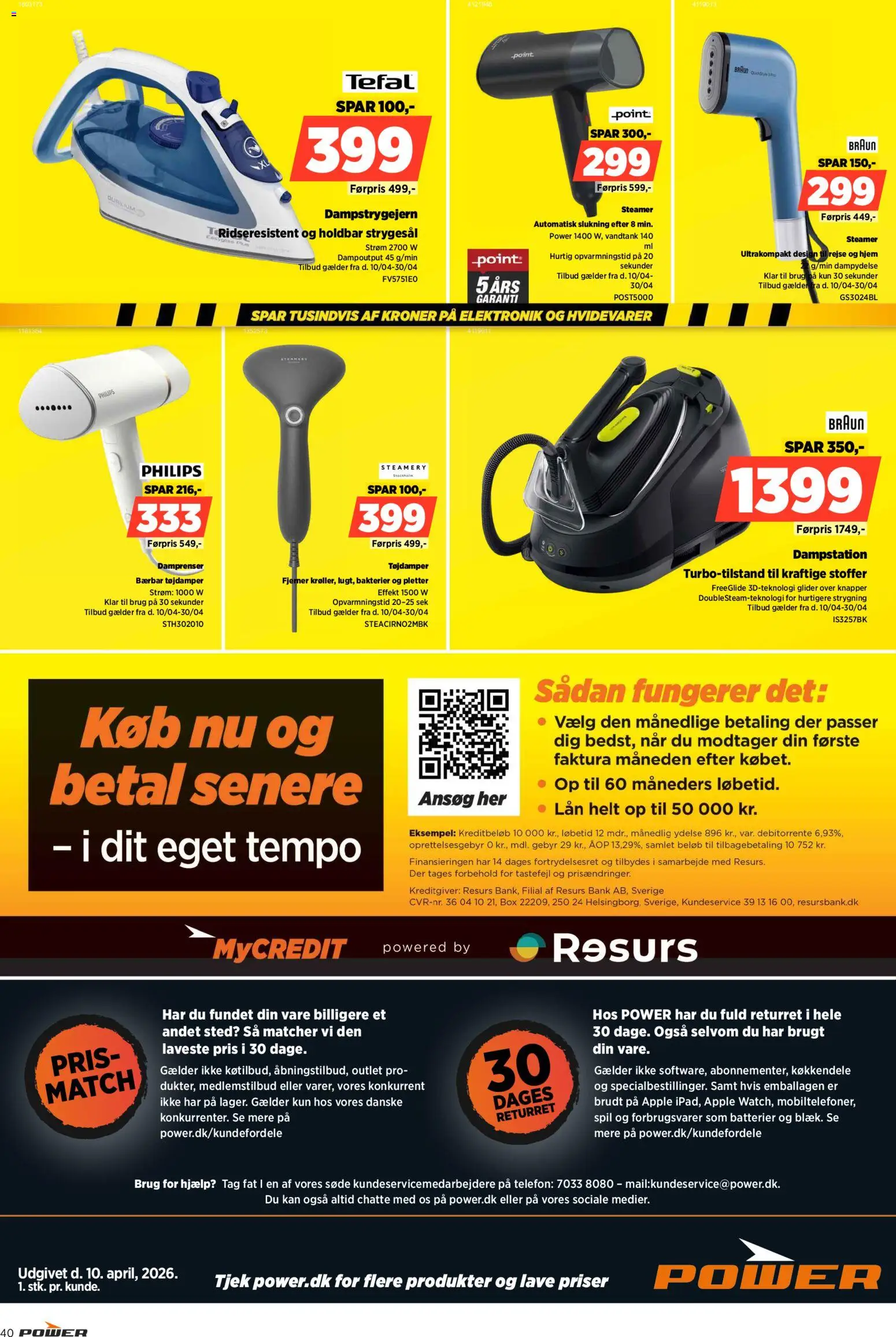 Power tilbudsavis – gyldig fra 10.04.2026 | Side: 40 | Produkter: Batterier, Telefon, Søm, Spil