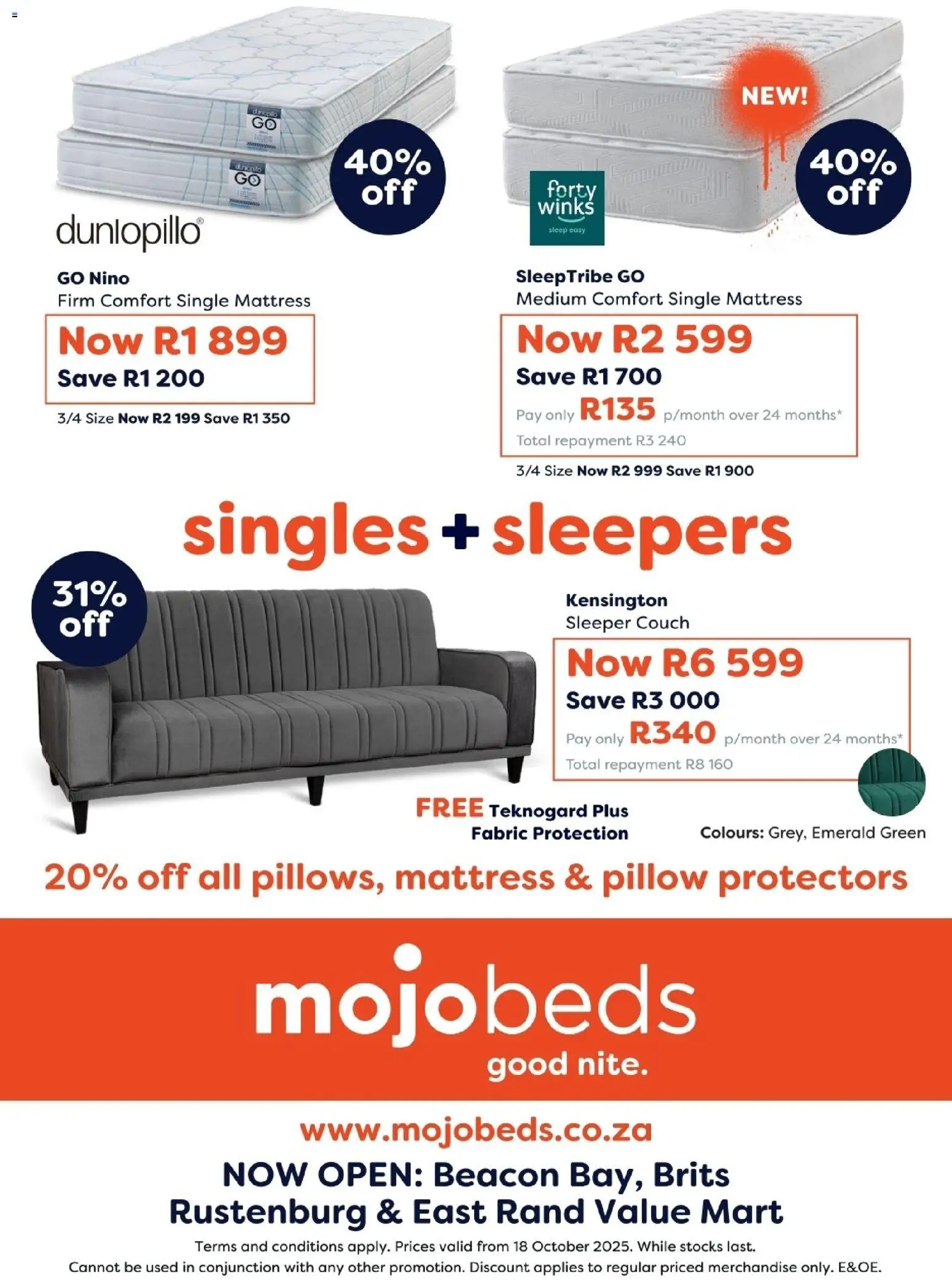 New Dial-a-Bed catalogue – valid from 18.10.2025 | Page: 6 | Products: Mattress, Pillow, Couch