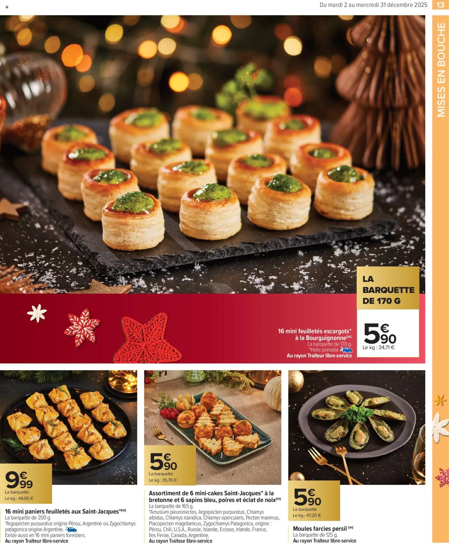 {H1} | Page: 13 | Produits: Persil, Escargots