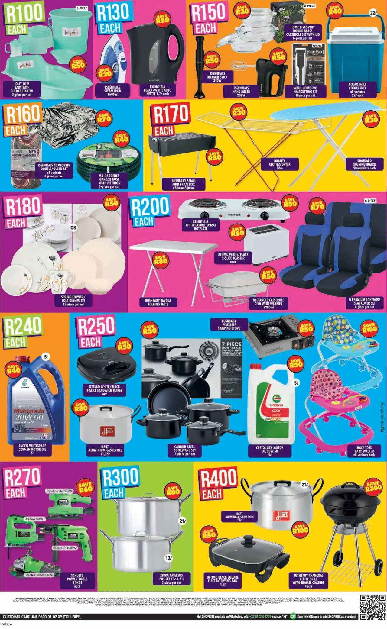 New Shoprite catalogue – valid from 13.10.2025 | Page: 6 | Products: Grill, Table, Box, Garden hose